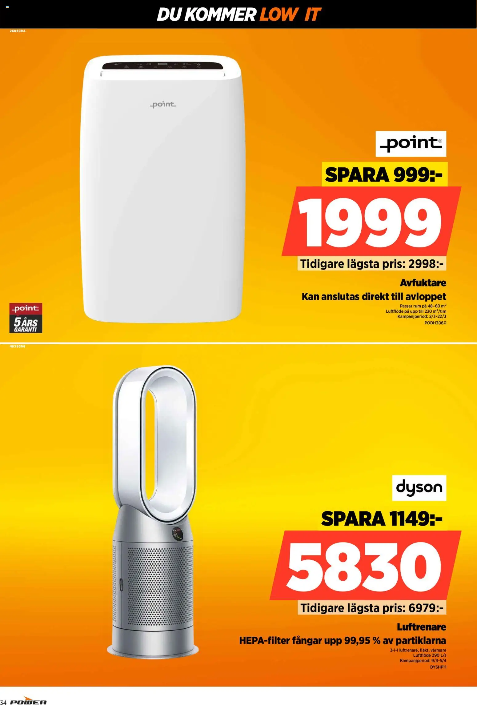 Power reklamblad aktuell från 16.03.2026 | Sida: 34 | Produkter: Luftrenare