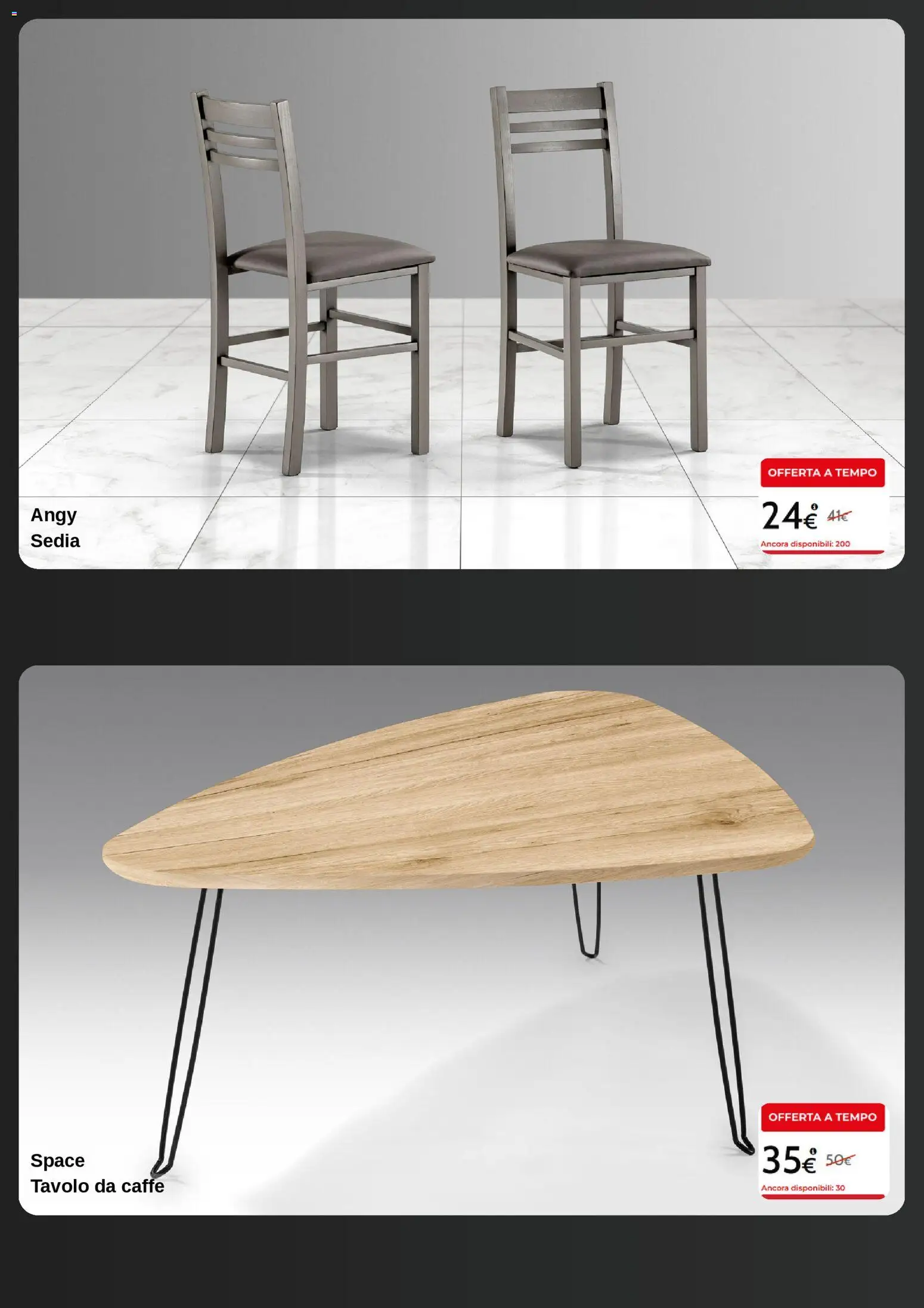 Volantino Mondo Convenienza del 24.11.2025 | Pagina: 4 | Prodotti: Caffè, Tavolo, Sedia