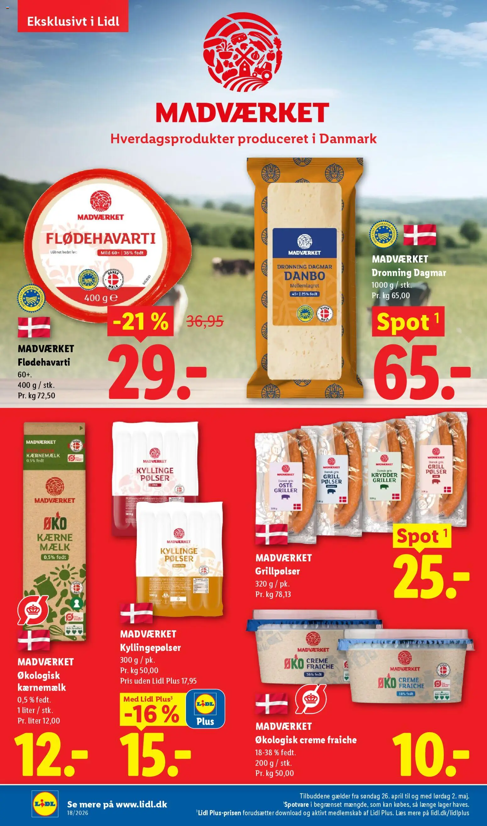 Lidl tilbudsavis – gyldig fra 26.04.2026 | Side: 4 | Produkter: Creme, Kærnemælk, Søm, Grill