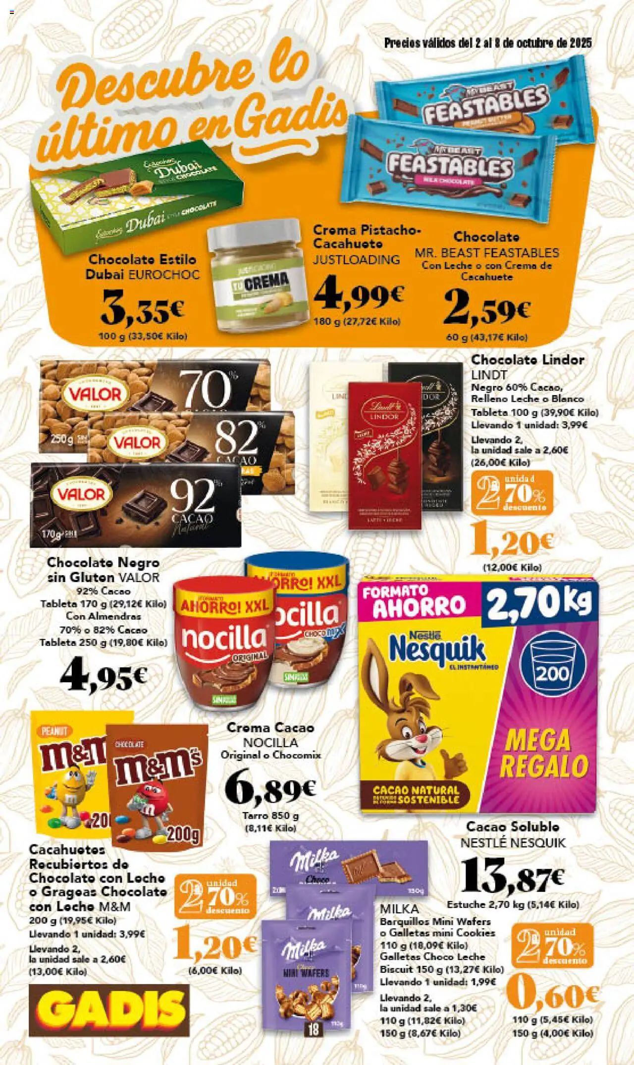 Gadis folleto │ válido desde el 02.10.2025 | Página: 18 | Productos: Chocolate, Κεραία, Crema, Galletas
