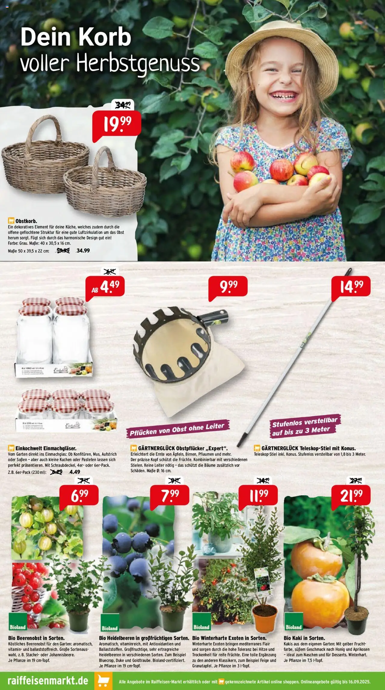 Raiffeisen Markt Prospekt 	 - gültig ab dem 01.09.2025 | Seite: 2 | Produkte: Pflaumen, Heidelbeeren, Kaki, Kuchen