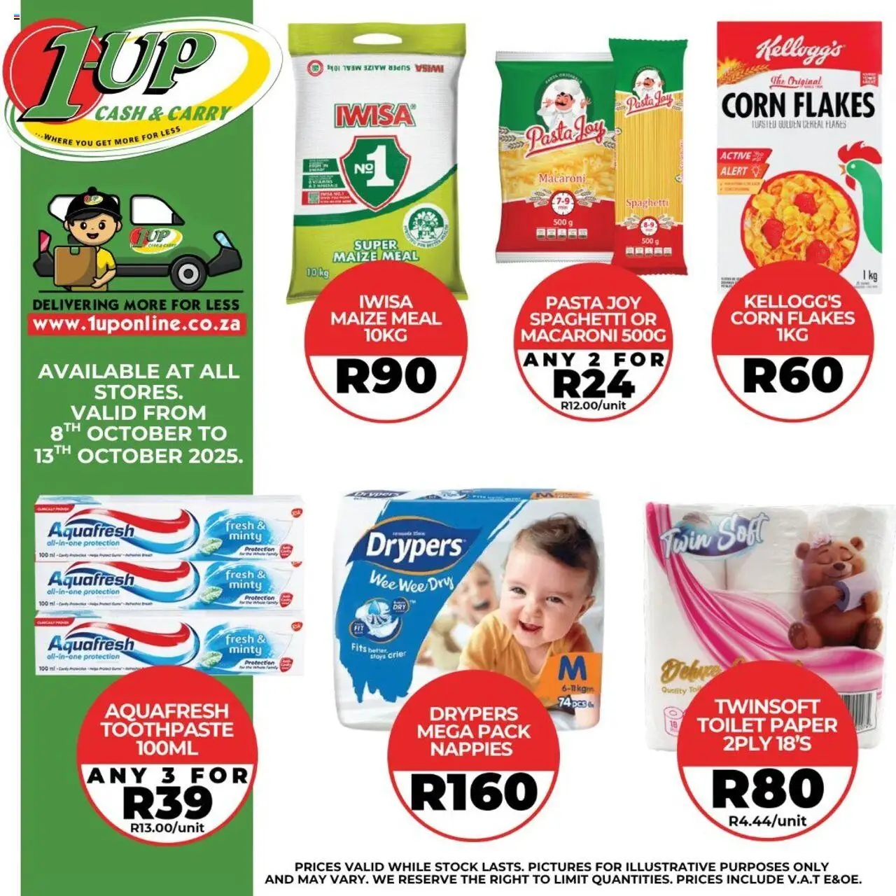 New 1UP Cash & Carry catalogue – valid from 08.10.2025 | Page: 1 | Products: Toilet, Stock, Paper, Nappies