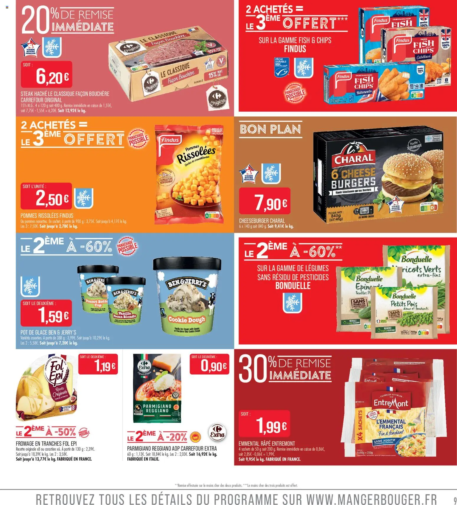 {H1} | Page: 9 | Produits: Fromage, Pain, Viande, Pommes