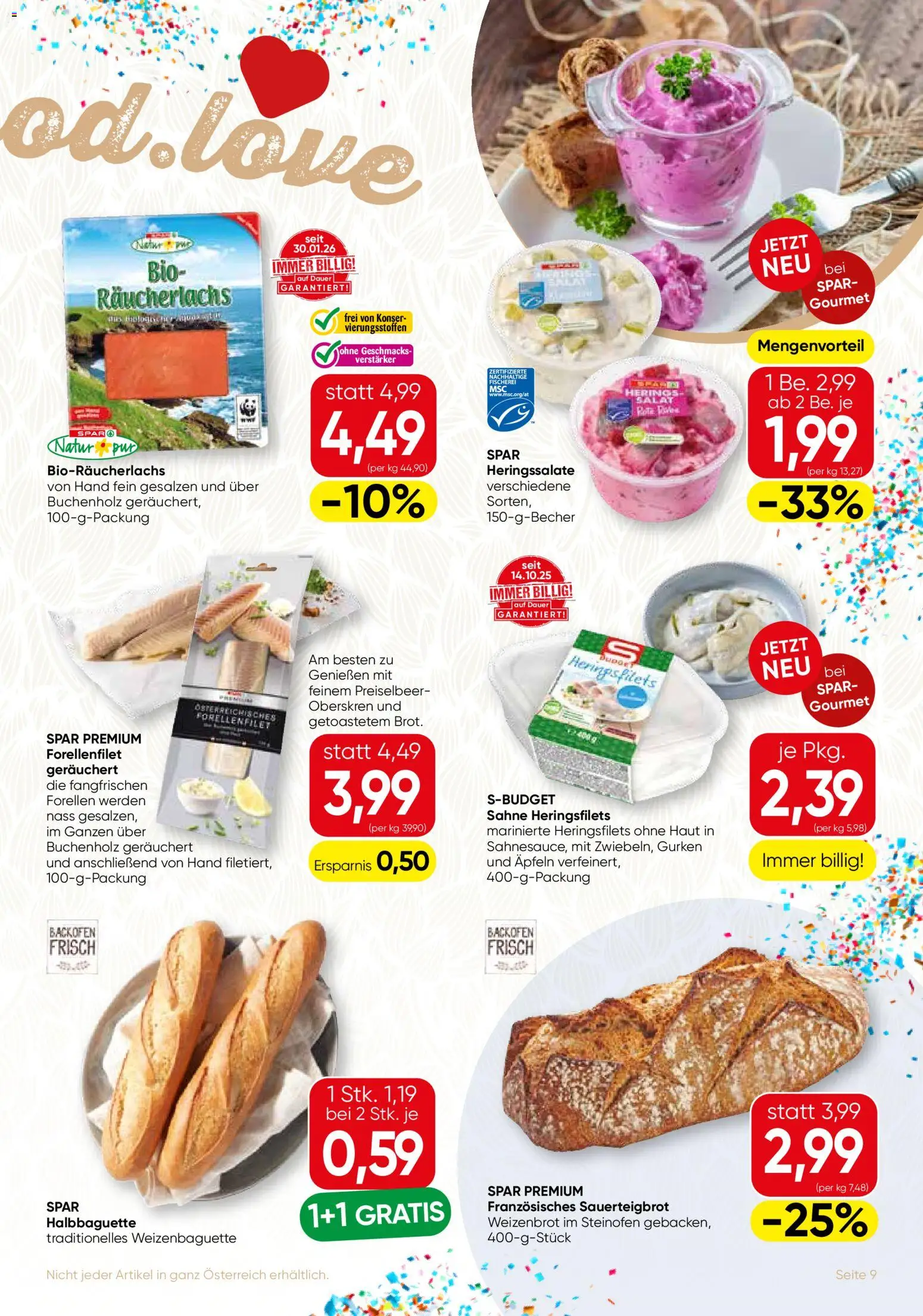 SPAR Gourmet Flugblatt gültig ab 12.02.2026 | Seite: 9 | Produkte: Sahne, Gurken