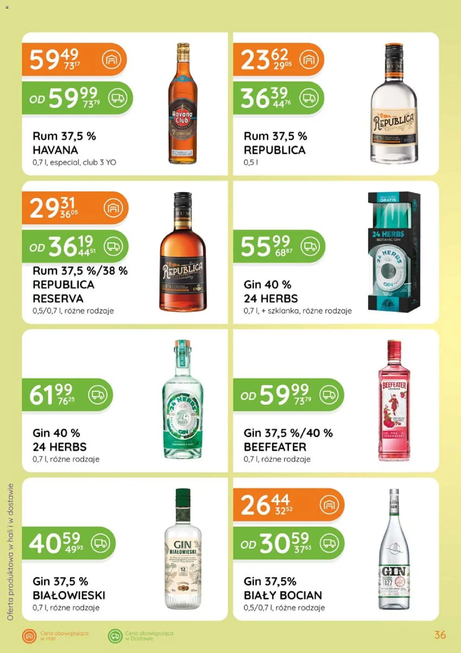 Eurocash gazetka - Katalog Alkoholowy od 01.03.2026 | Strona: 36 | Produkty: Beefeater, Rum, Gin