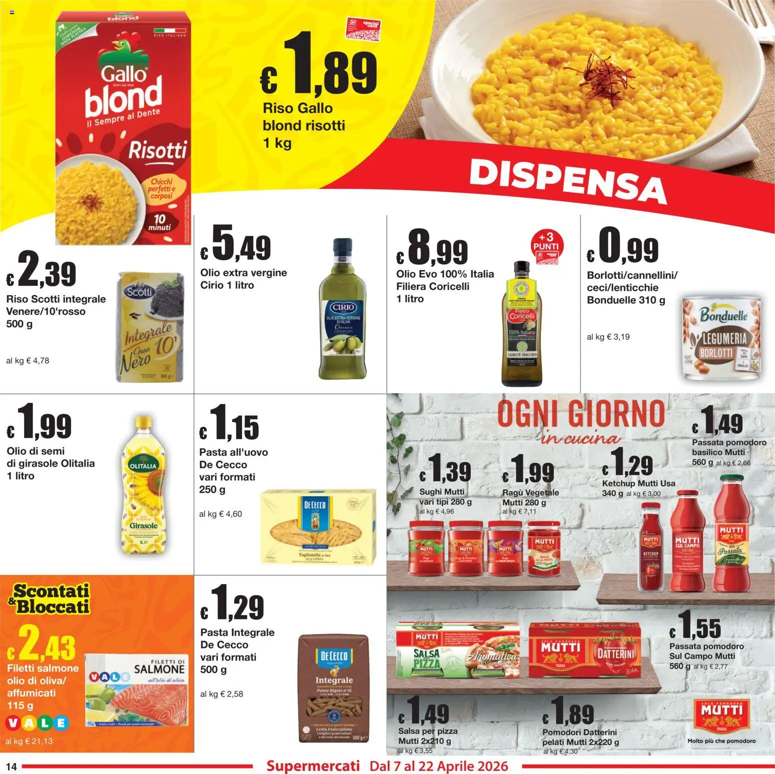 Volantino Sì con Te del 07.04.2026 | Pagina: 14 | Prodotti: Salmone, Ketchup, Salsa, Olio extra vergine