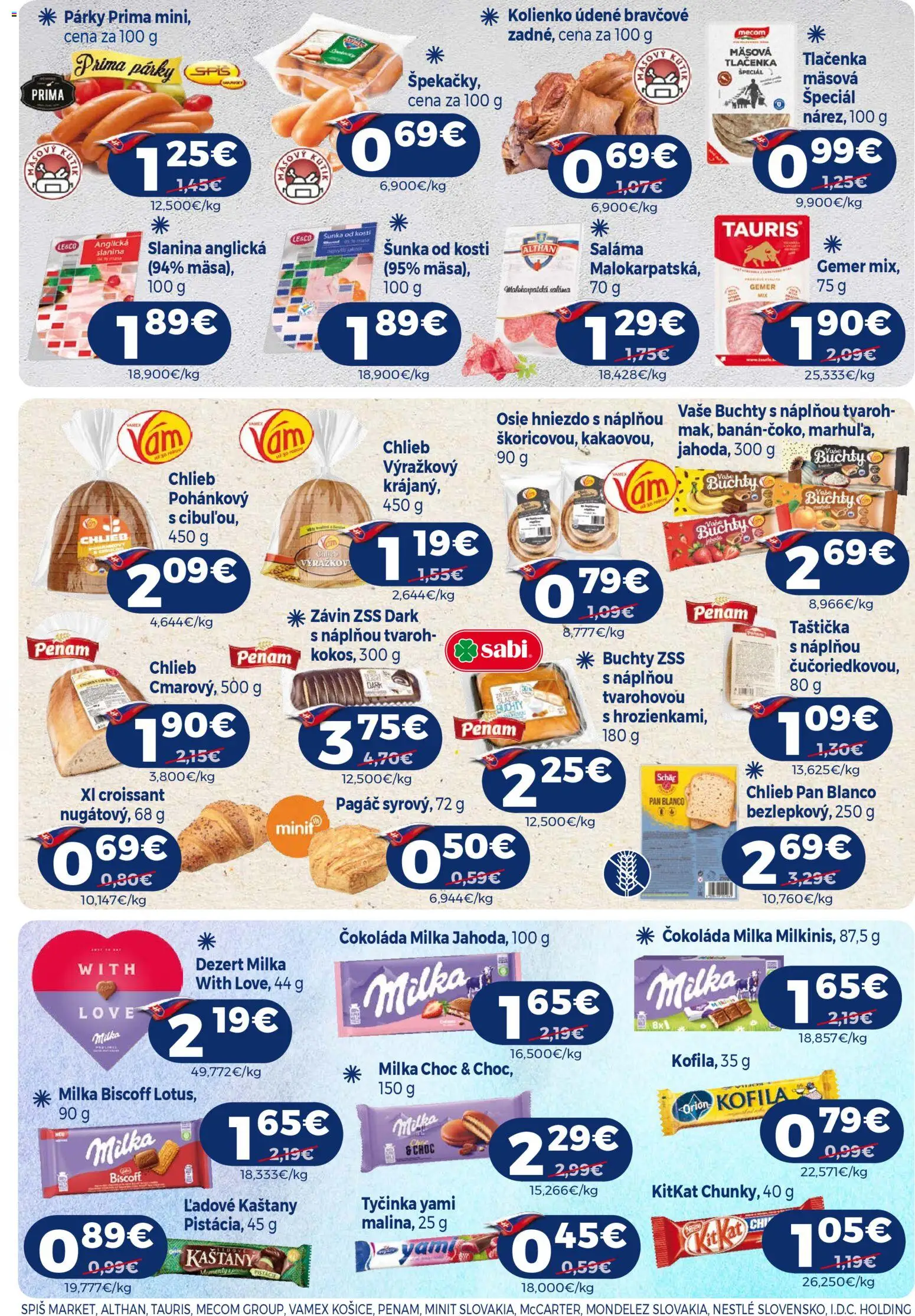 Nové Milk Agro akcie – leták je platný od 12.11.2025 | Strana: 6 | Produkty: Chlieb, Slanina, Závin, Čokoláda