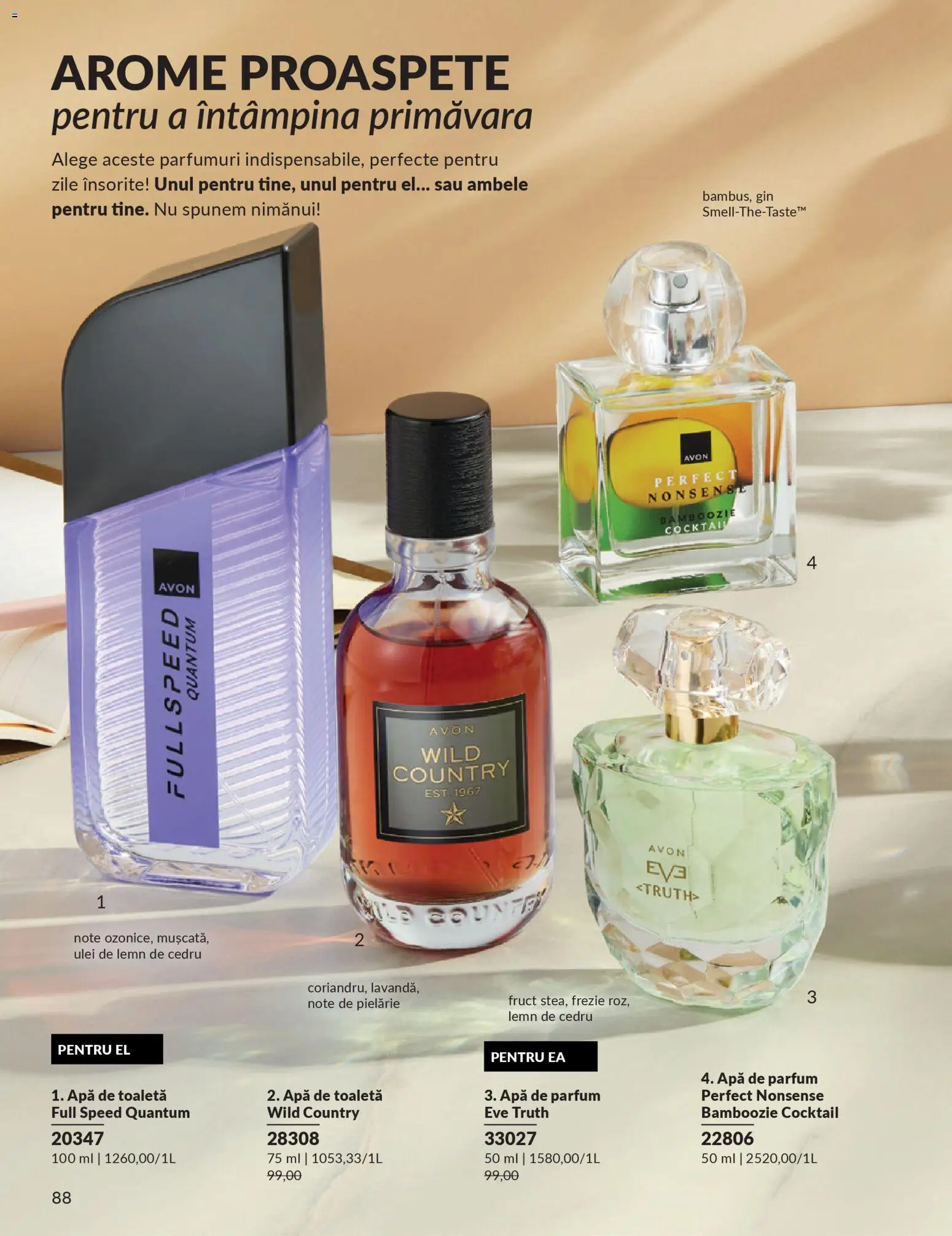 Noul catalog Avon – valabil de la 01.03.2026 | Pagină: 90 | Produse: Apă de parfum, Toaletă, Cocktail, Apă