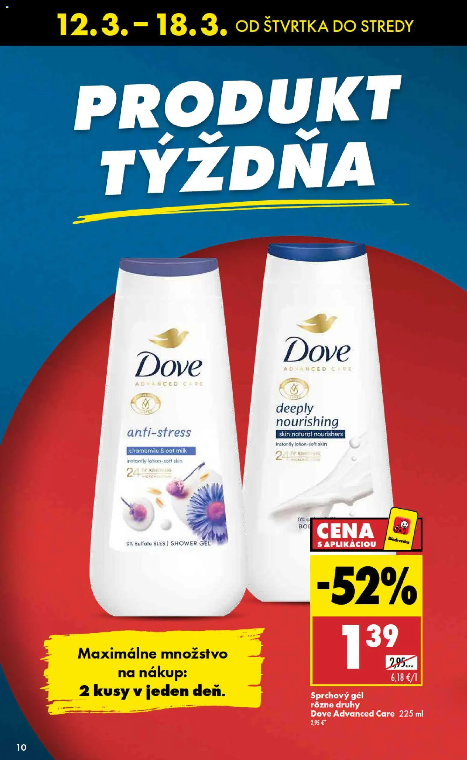 Nové Biedronka akcie – leták je platný od 12.03.2026 | Strana: 10 | Produkty: Sprchový gél