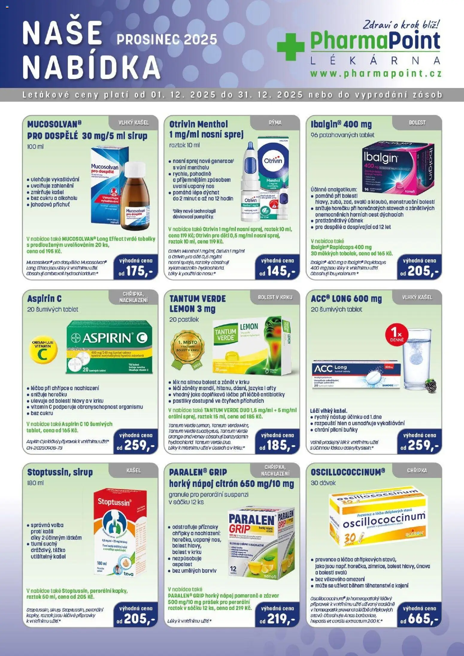 Pharmapoint leták od 01.12.2025 | Strana: 1