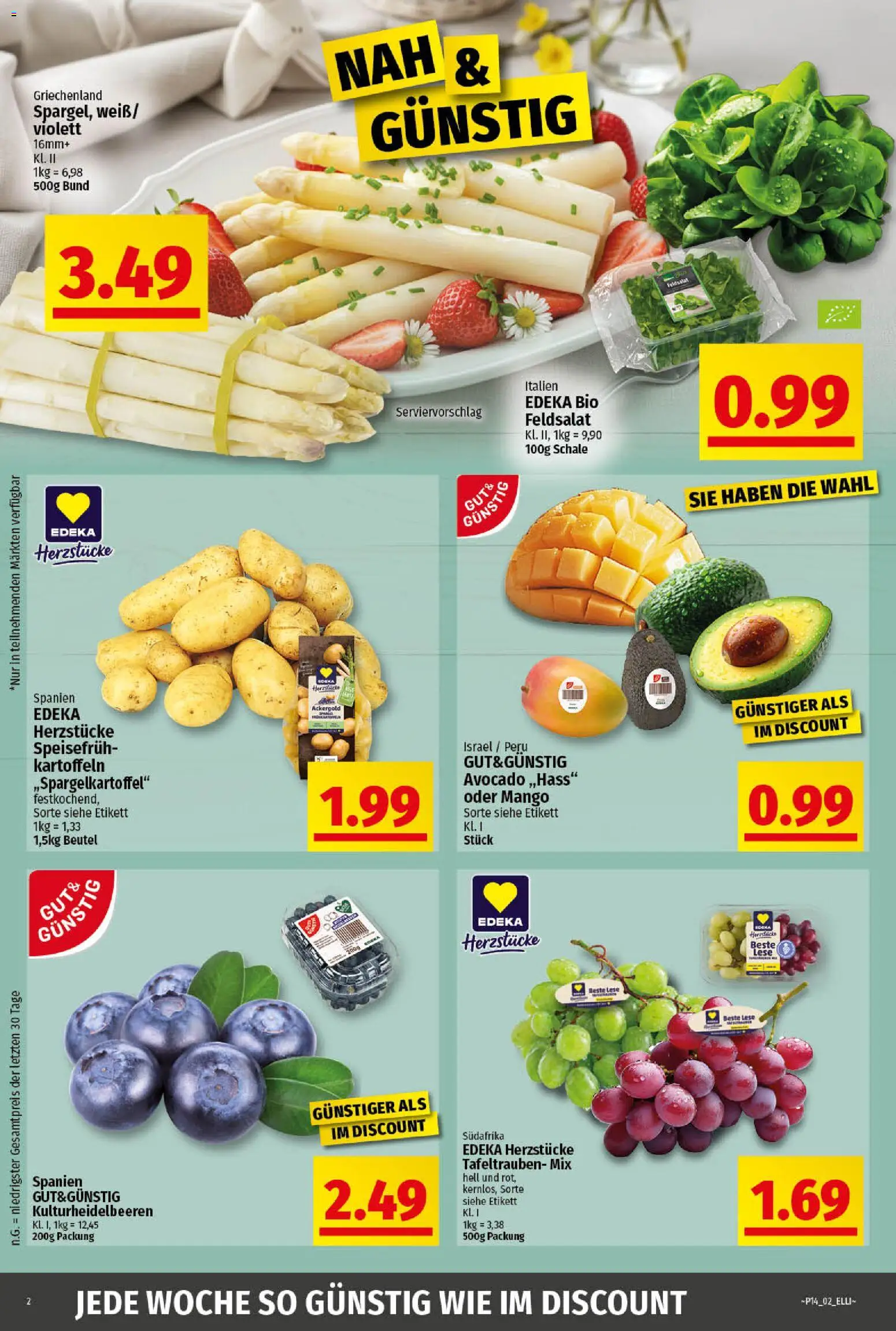 Elli Markt Prospekt Greffen – gültig ab 30.03.2026 | Seite: 2 | Produkte: Avocado, Kartoffeln, Mango