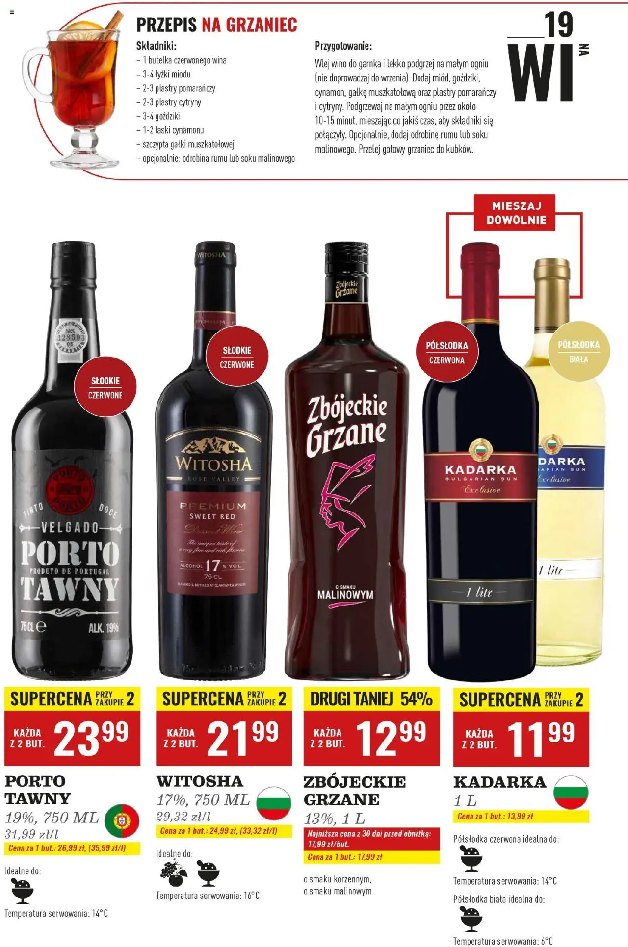 Biedronka gazetka - Czas na toast od 06.10.2025 | Strona: 19 | Produkty: Goździki, Cytryny, Wino, Zbójeckie grzane