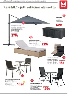 Masku-mainoslehti voimassa 28.04.2026 alkaen | Sivu: 11 | Tuotteet: Jalusta, Ruokaryhmä, Puutarhakalusteet