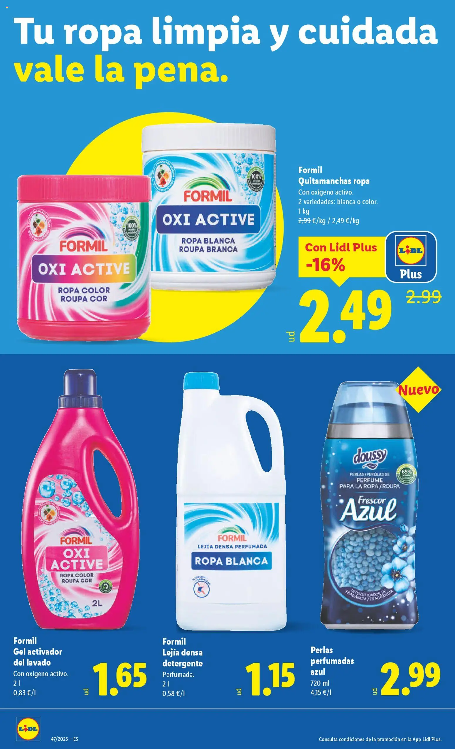 Lidl folleto │ válido desde el 17.11.2025 | Página: 28 | Productos: Perfume, Quitamanchas, Detergente, Ropa