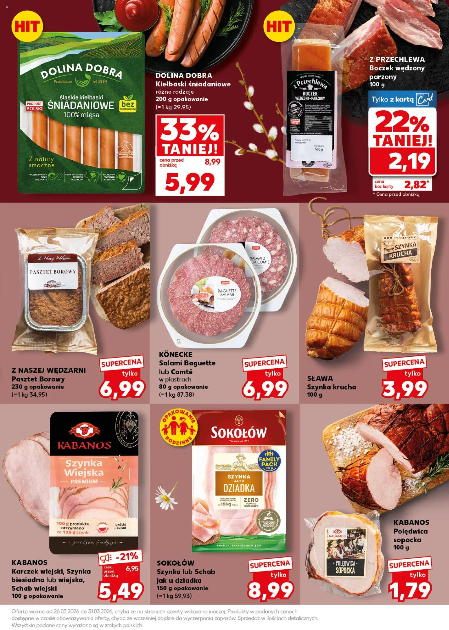 Kaufland Polsko leták - Mocny start od 30.03.2026 | Strana: 25 | Produkty: Kabanos, Karty, Jar