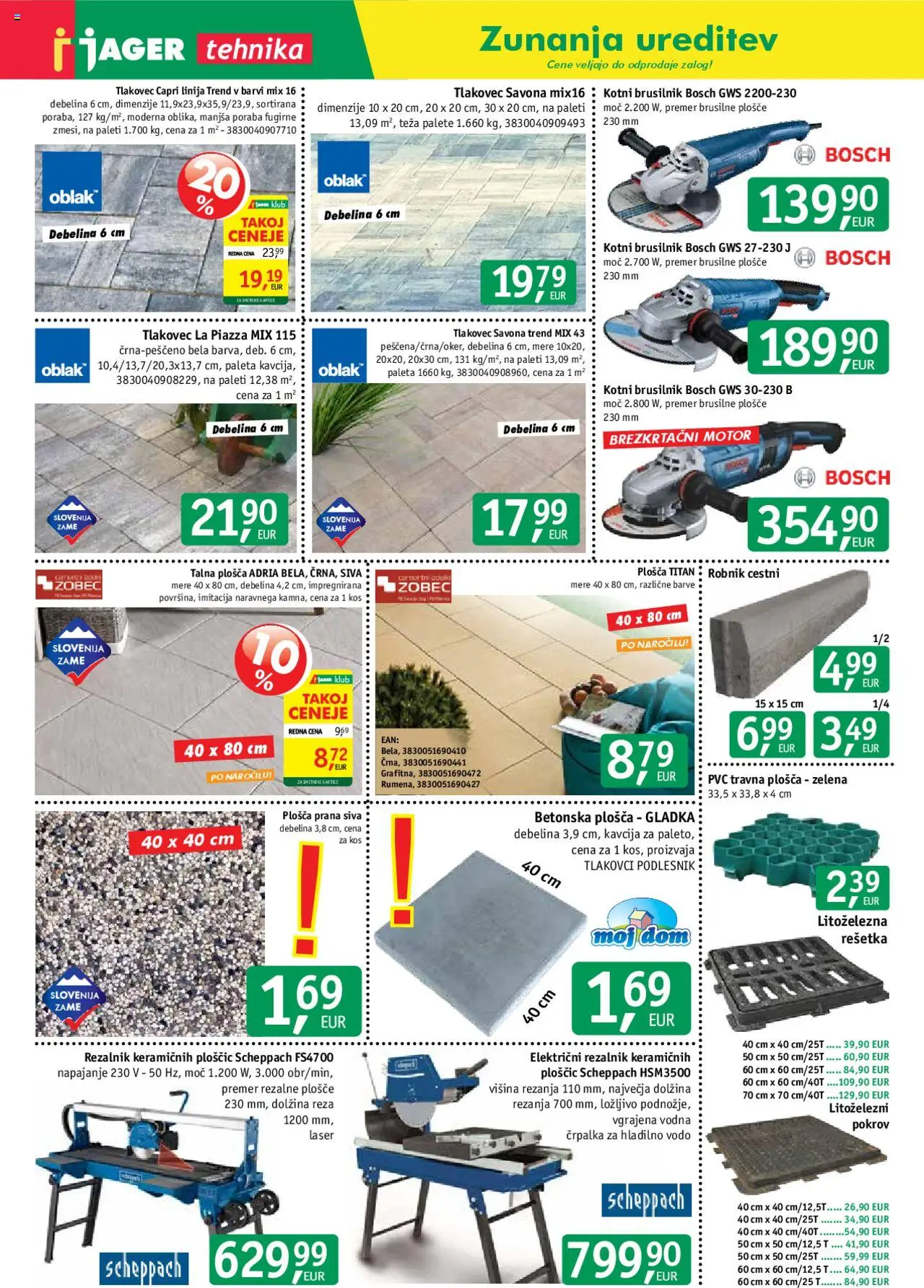 Jager katalog tehnika │ velja od 06.08.2025 | Stran: 9 | Izdelki: Črpalka, Robnik, Tlakovec, Brusilnik