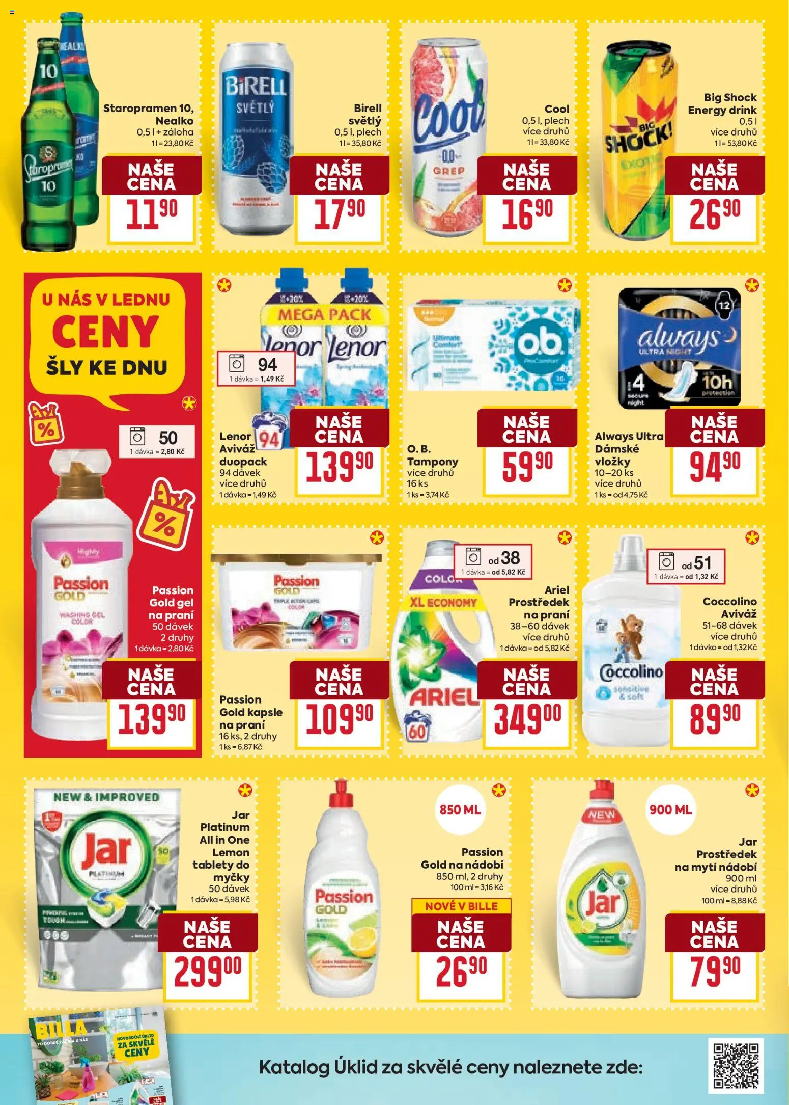 Billa Velký leták od 21.01.2026 | Strana: 30 | Produkty: Aviváž, Lenor, Staropramen, Nádobí