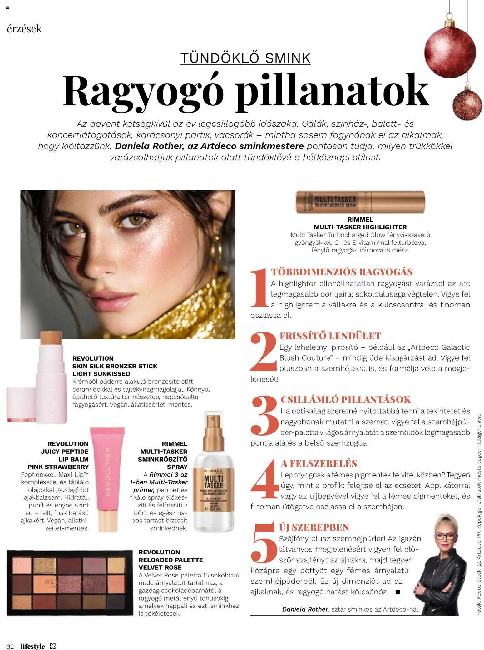 Müller akciós ujság - amely érvényes a következő dátumtól: 01.12.2025 | Oldal: 32 | Termékek: Stift, Bronzosító, Pirosító, Szájfény