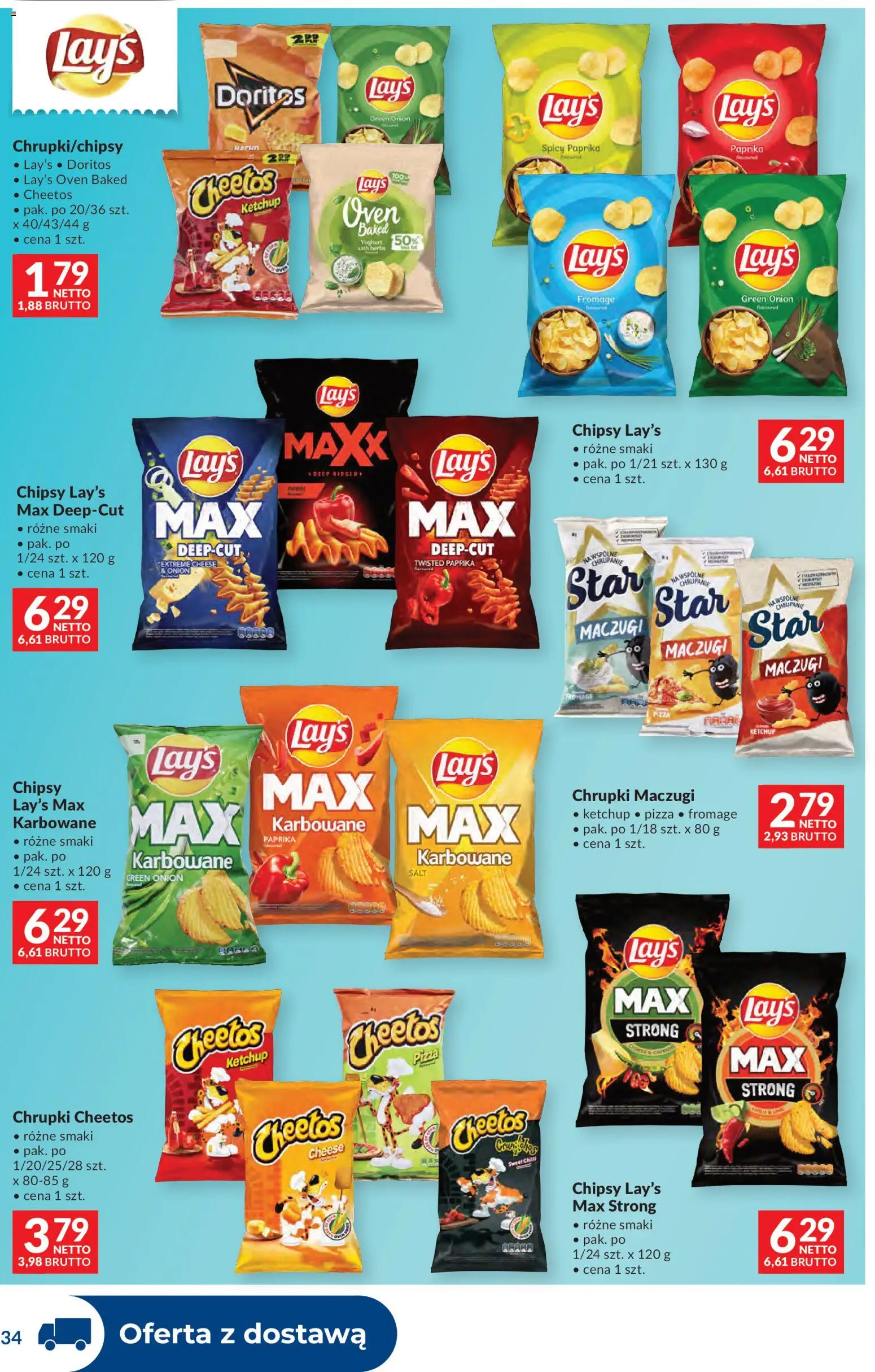 Makro Gazetka - Dystrybucja do sklepów od 11.11.2025 | Strona: 34 | Produkty: Chipsy, Ketchup, Doritos, Pizza