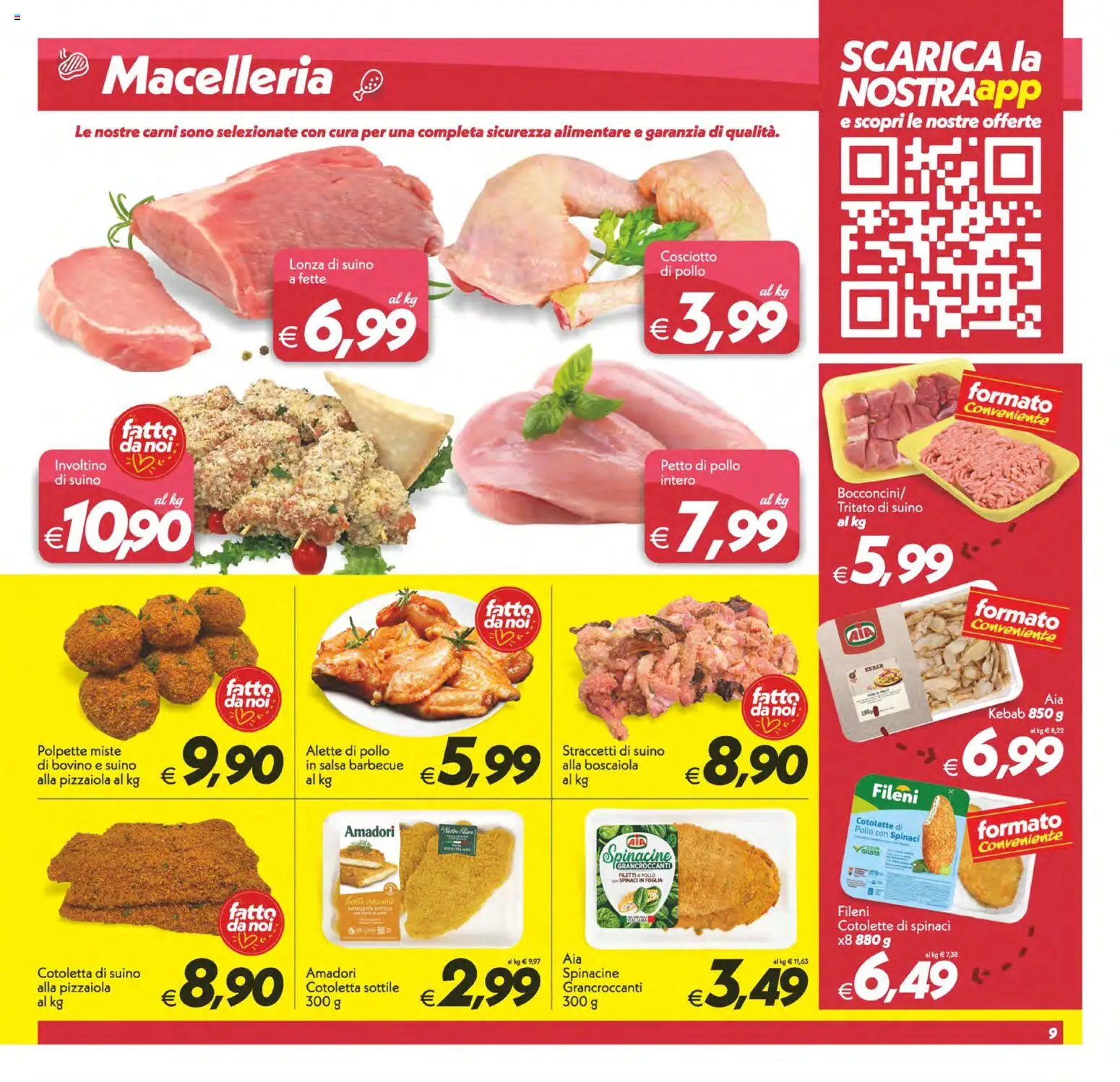 Volantino SuperConveniente del 23.01.2026 | Pagina: 9 | Prodotti: Petto di Pollo, Pollo, Spinaci, Salsa barbecue