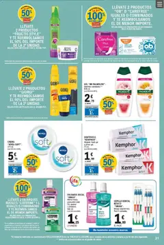 Vista previa E.Leclerc folleto válido desde el 11.03.2026 | Página: 31 | Productos: Cepillo, Enjuague bucal, Crema, Té