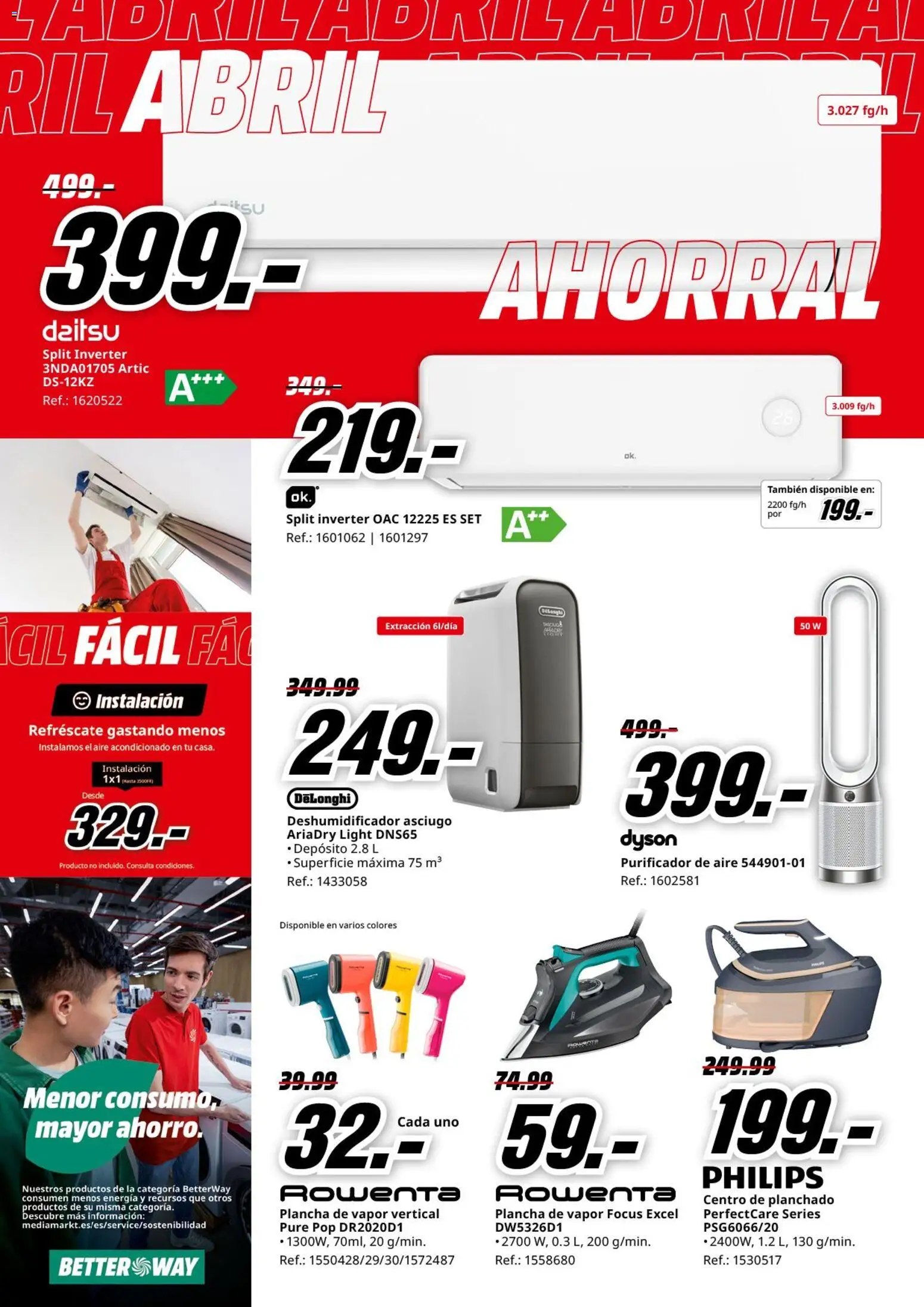Media Markt folleto │ válido desde el 23.04.2026 | Página: 22 | Productos: Aire acondicionado, Plancha, Purificador de aire