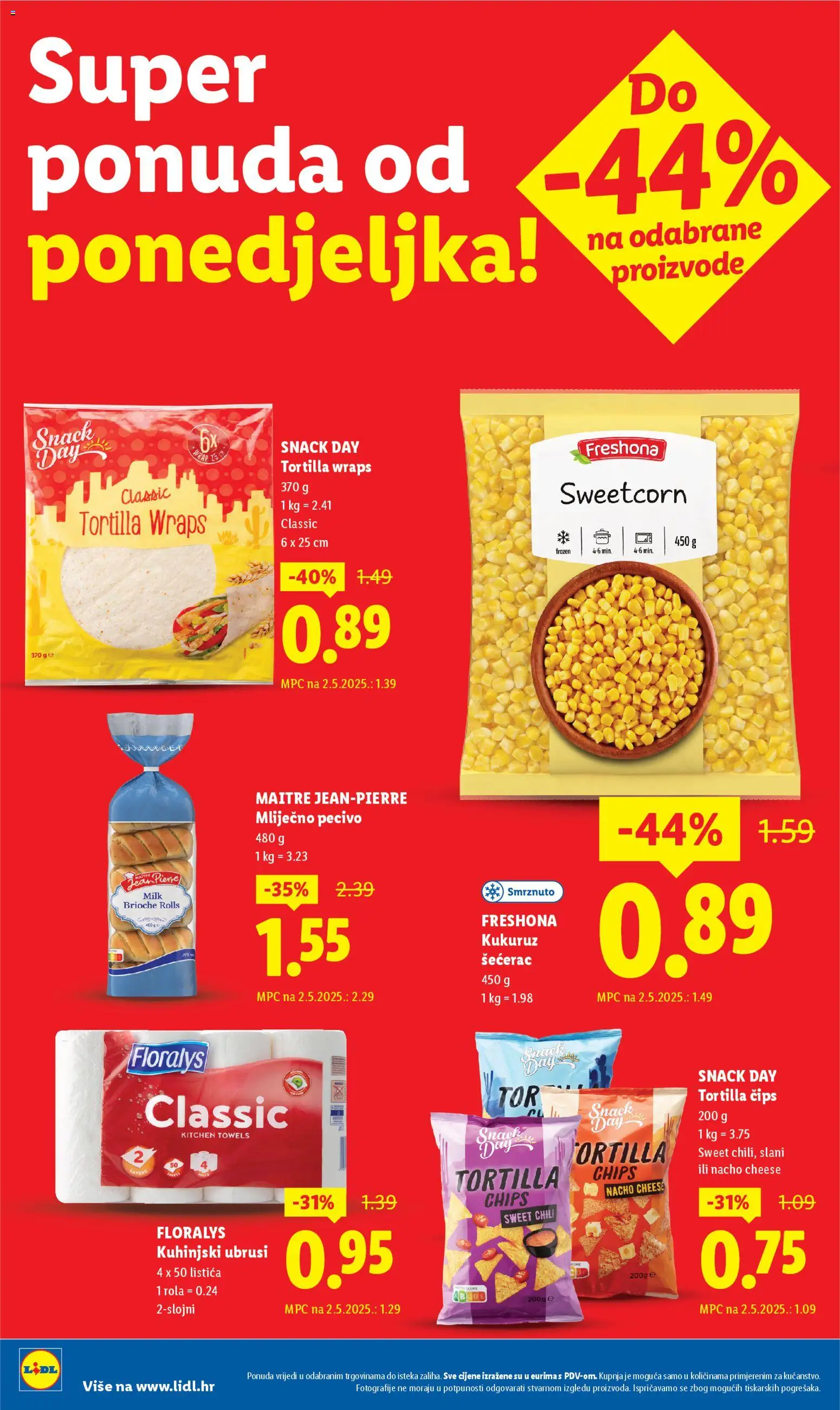 Lidl katalog | vrijedi od 23.02.2026 | Stranica: 2 | Proizvodi: Kukuruz, Čips, Pecivo