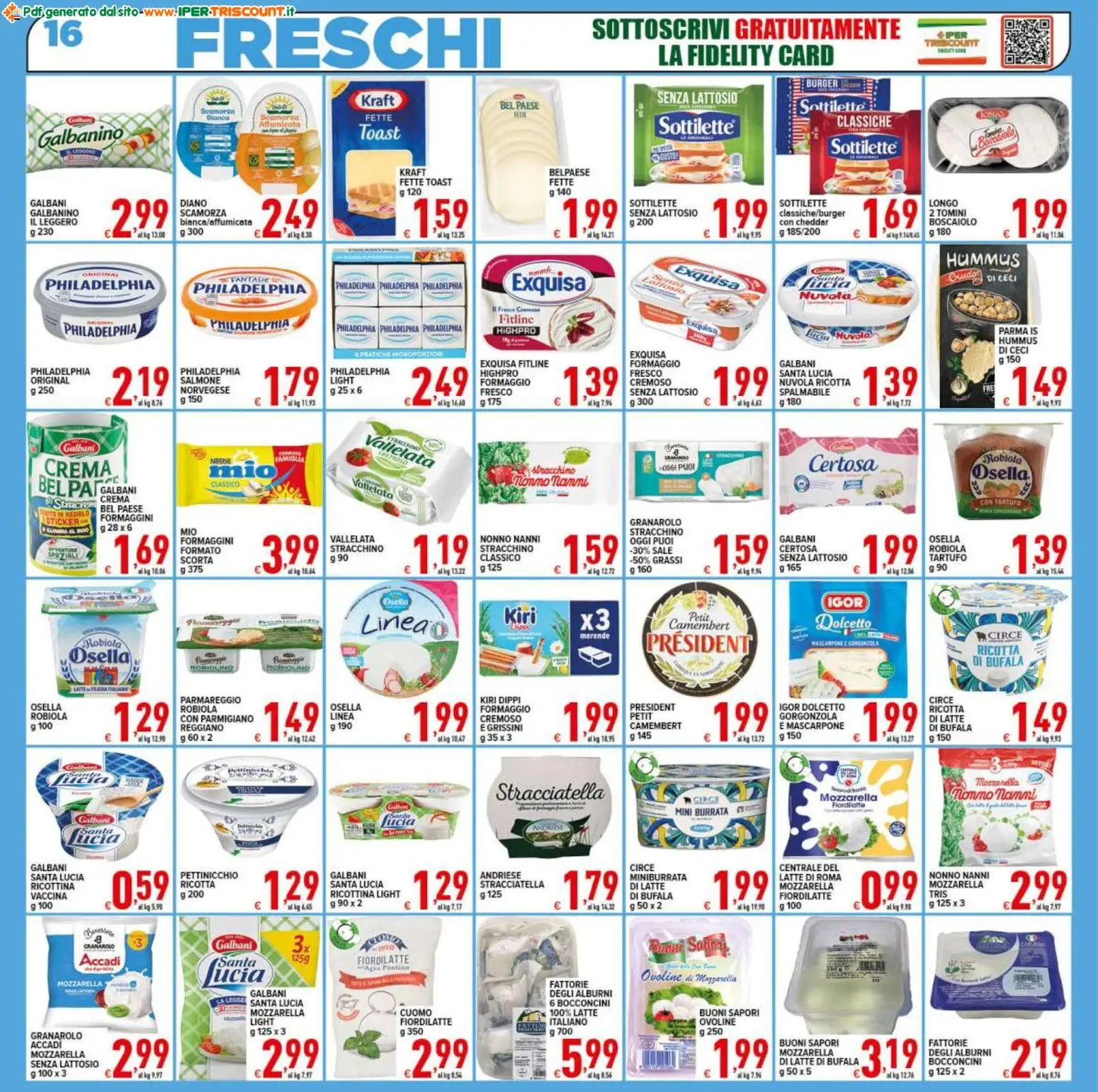 Volantino Ipertriscount del 27.12.2025 | Pagina: 16 | Prodotti: Crema, Ceci, Hummus, Burrata