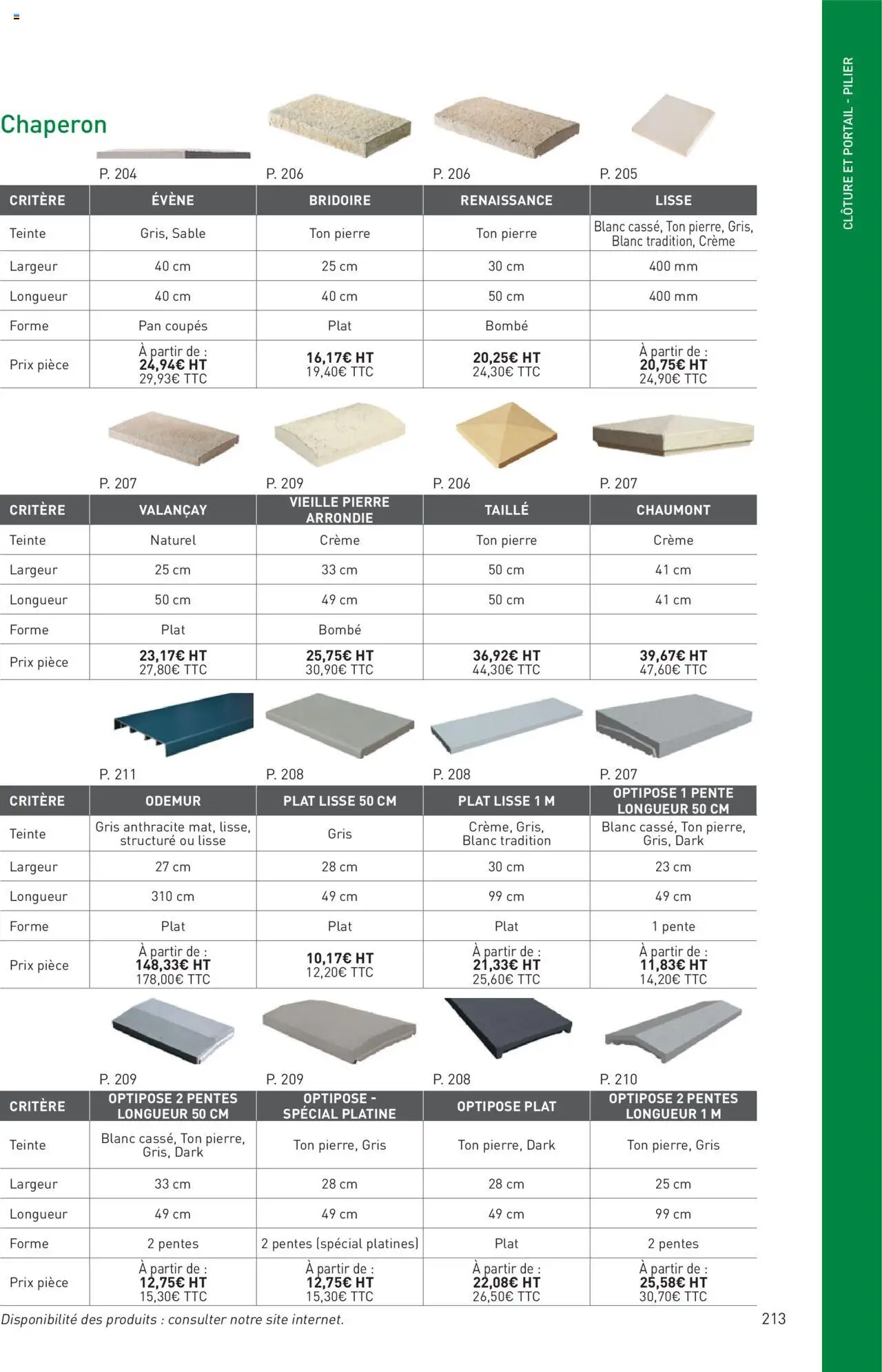  | Page: 213 | Produits: Portail, Clôture, Crème