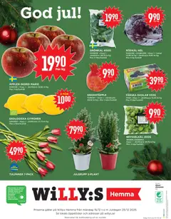 Willys - Aktuella reklamblad Willys Hemma - Förhandsvisning av reklamblad från butik Willys aktuell från 15.12.2025 | Sida: 6 | Produkter: Galler, Äpplen, Papper, Rödkål