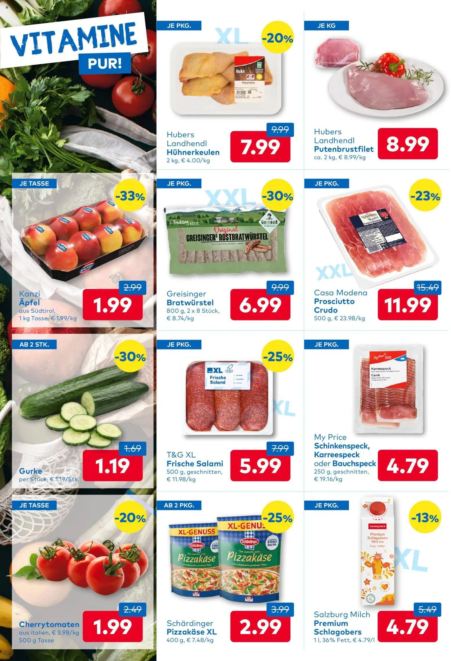 T&G  Steiermark gültig ab 26.02.2026 | Seite: 2 | Produkte: Milch, Salami, Äpfel