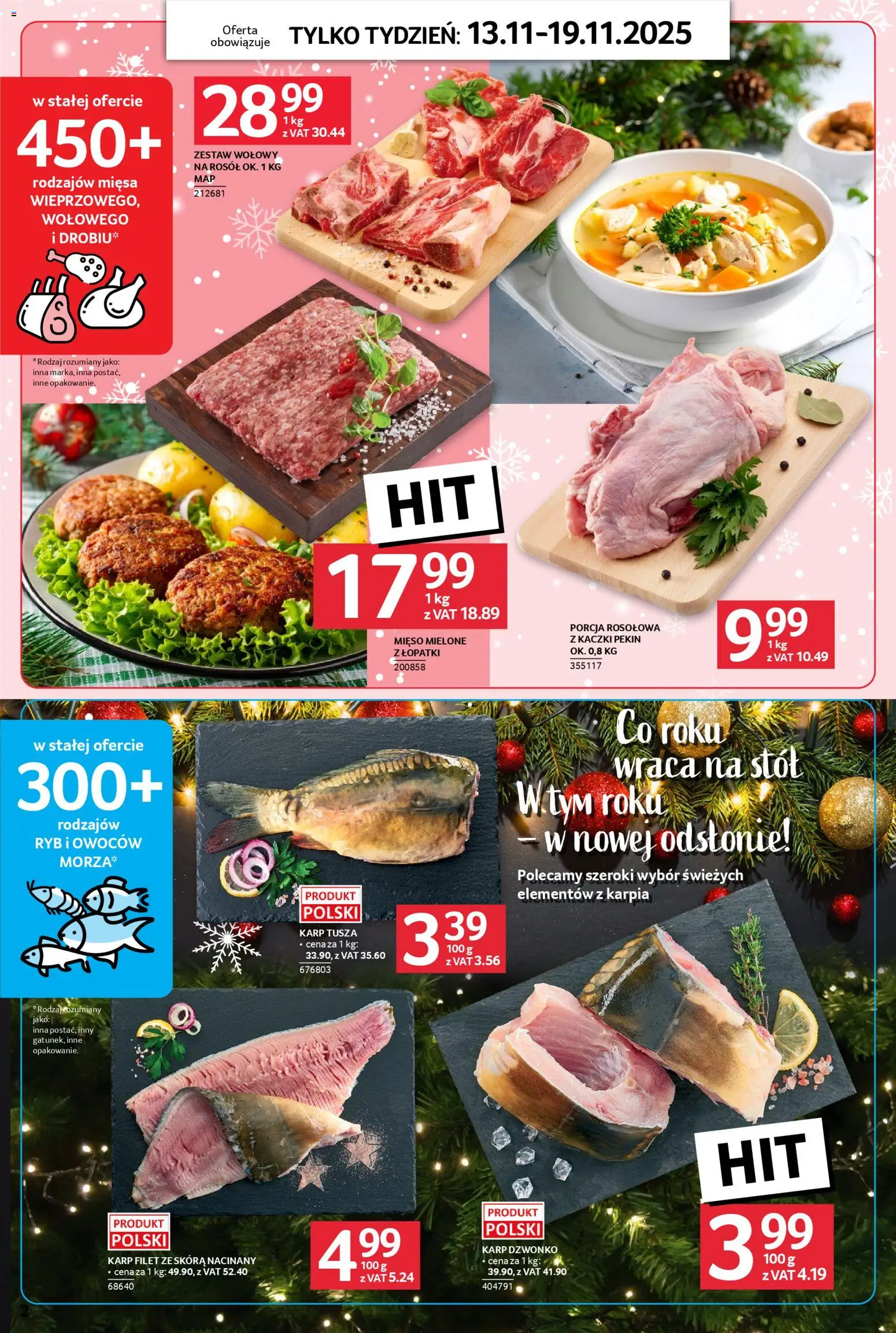 Selgros cash&carry Gazetka - Jeszcze więcej super promocji od 13.11.2025 | Strona: 2 | Produkty: Mięso, Mięso mielone, Karp, Stół
