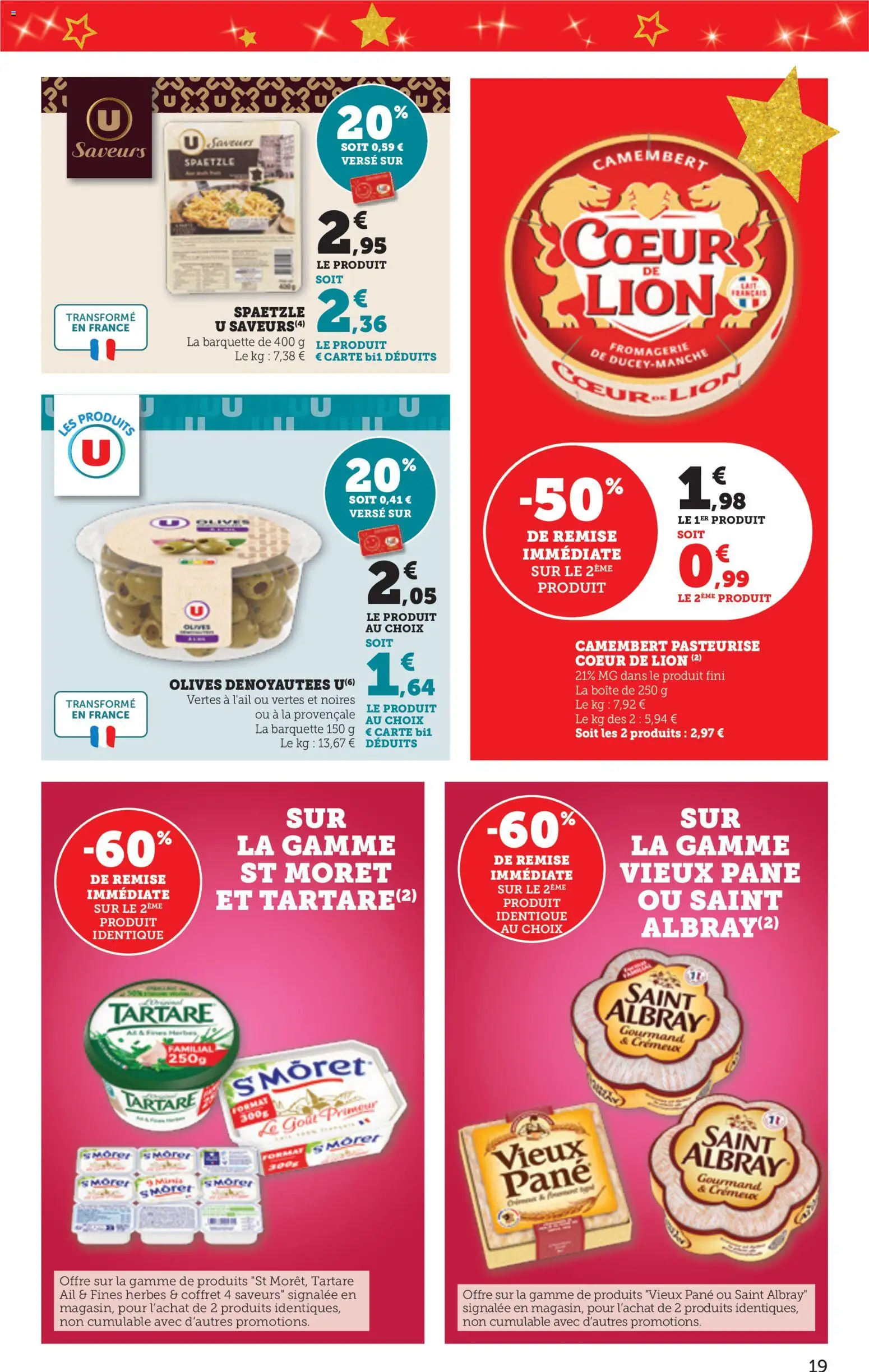 {H1} | Page: 19 | Produits: Olives, Ail, Camembert