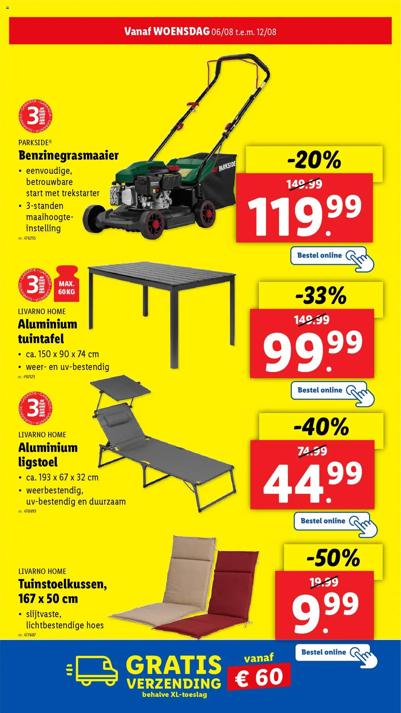  | Pagina: 41 | Producten: Ligstoel
