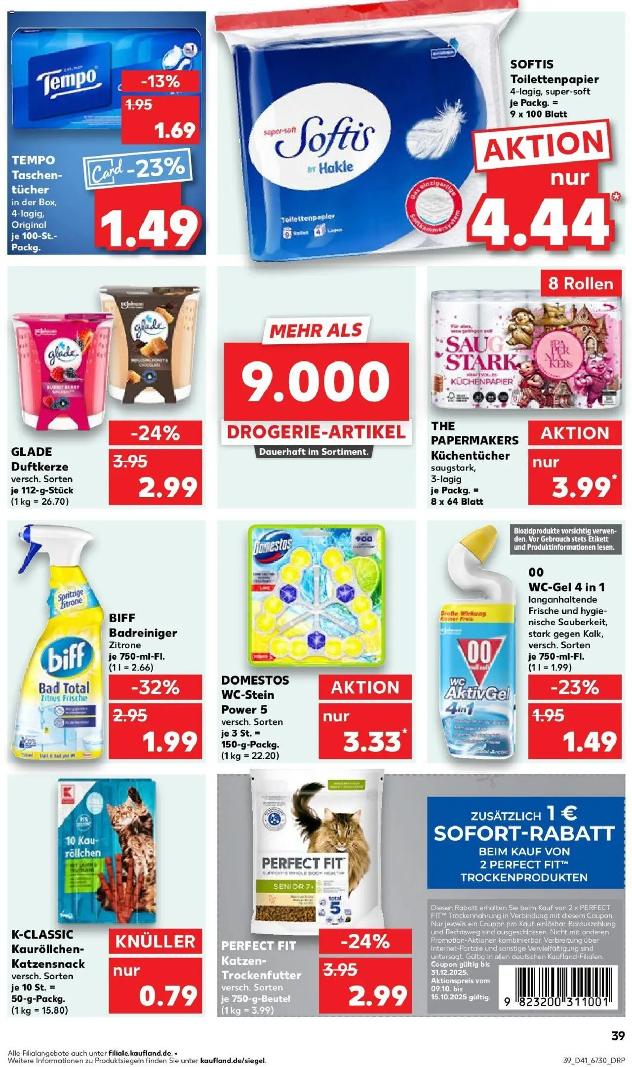Kaufland prospekt Reichenbach Im Vogtland	 – gültig ab 09.10.2025 | Seite: 39 | Produkte: Bad, Tempo, Zitrone, Toilettenpapier