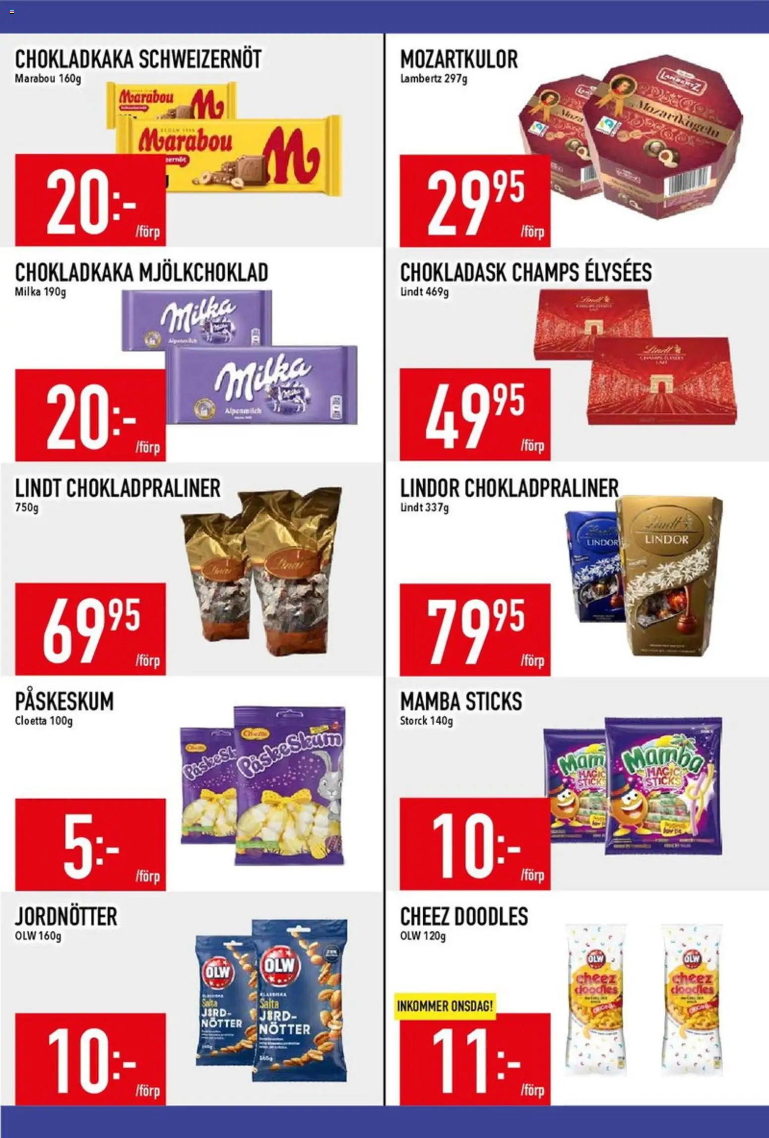 Matdax reklamblad aktuell från 20.04.2026 | Sida: 17 | Produkter: Chokladkaka, Jordnötter, Nötter