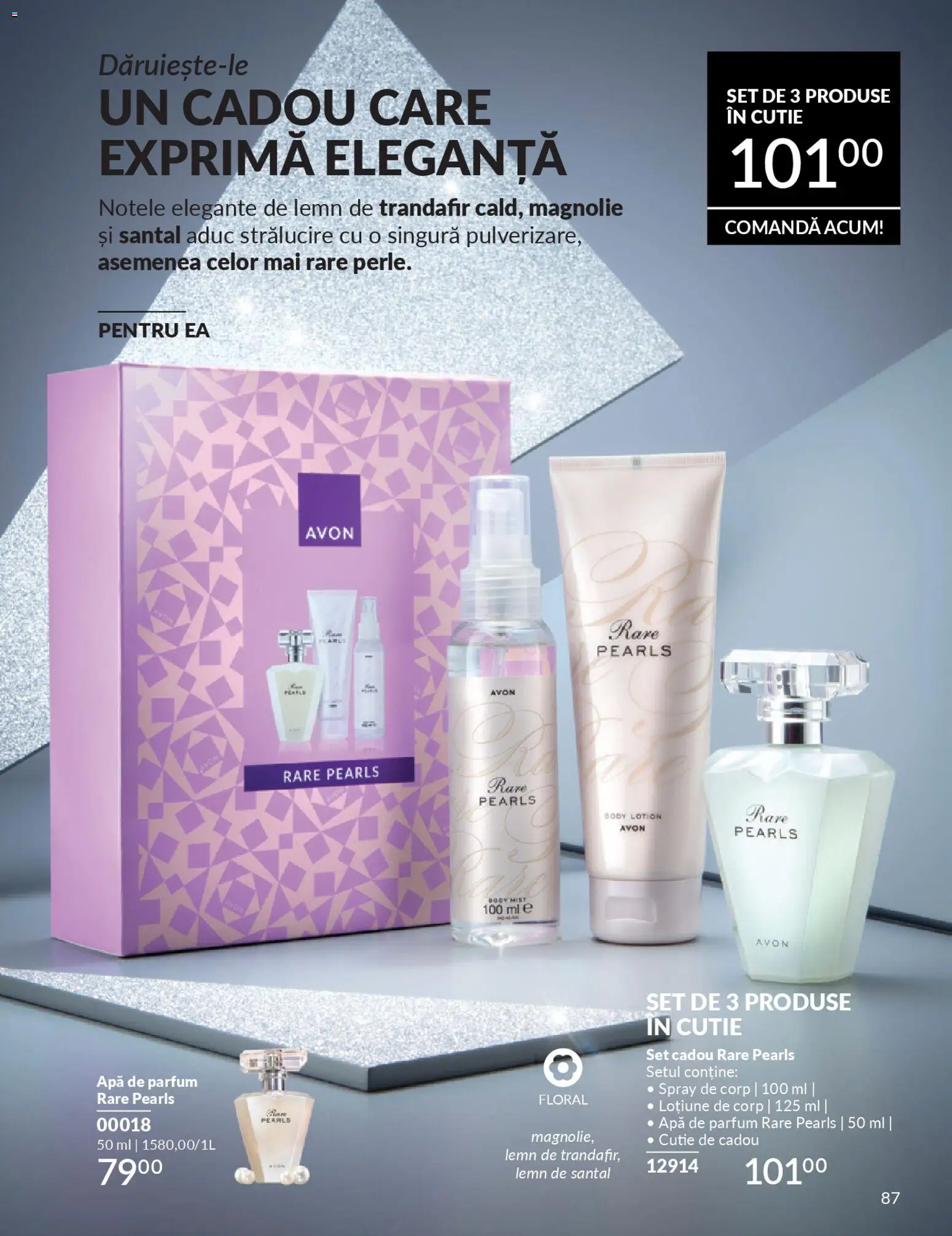 Noul catalog Avon – valabil de la 01.01.2026 | Pagină: 89 | Produse: Apă de parfum, Trandafir, Body, Parfum