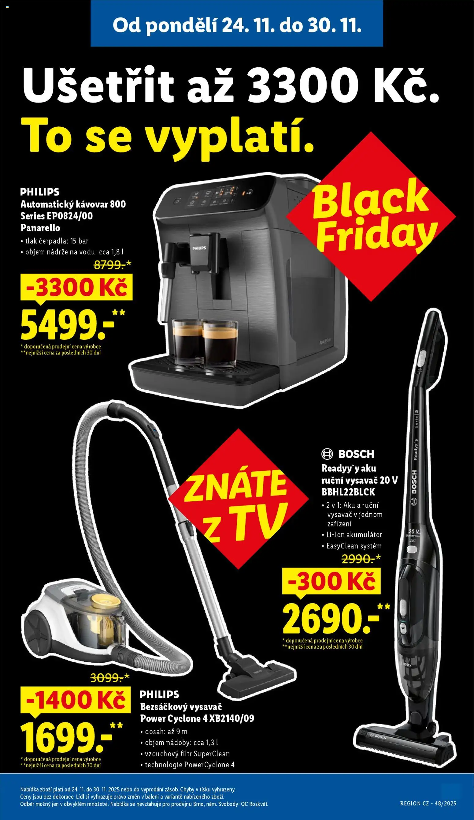 Lidl Black Friday od 24.11.2025 | Strana: 7 | Produkty: Aku ruční vysavač, Kávovar, Vysavač, Bezsáčkový vysavač