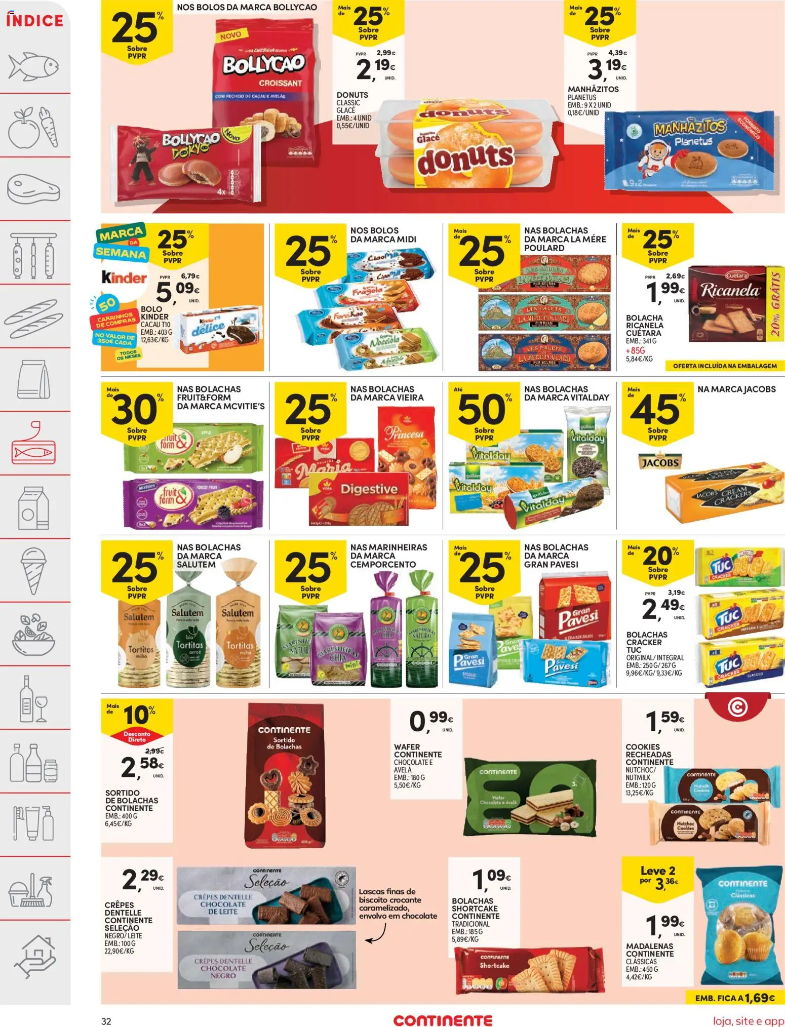 Continente folheto │ válido de 31.03.2026 | Página: 32 | Produtos: Avelãs, Bolachas, Bolo, Manhãzitos