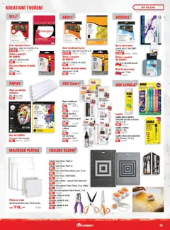 Uni Hobby leták od 31.07.2025 | Strana: 15 | Produkty: Nůžky, Fiskars, Váleček, Barvy