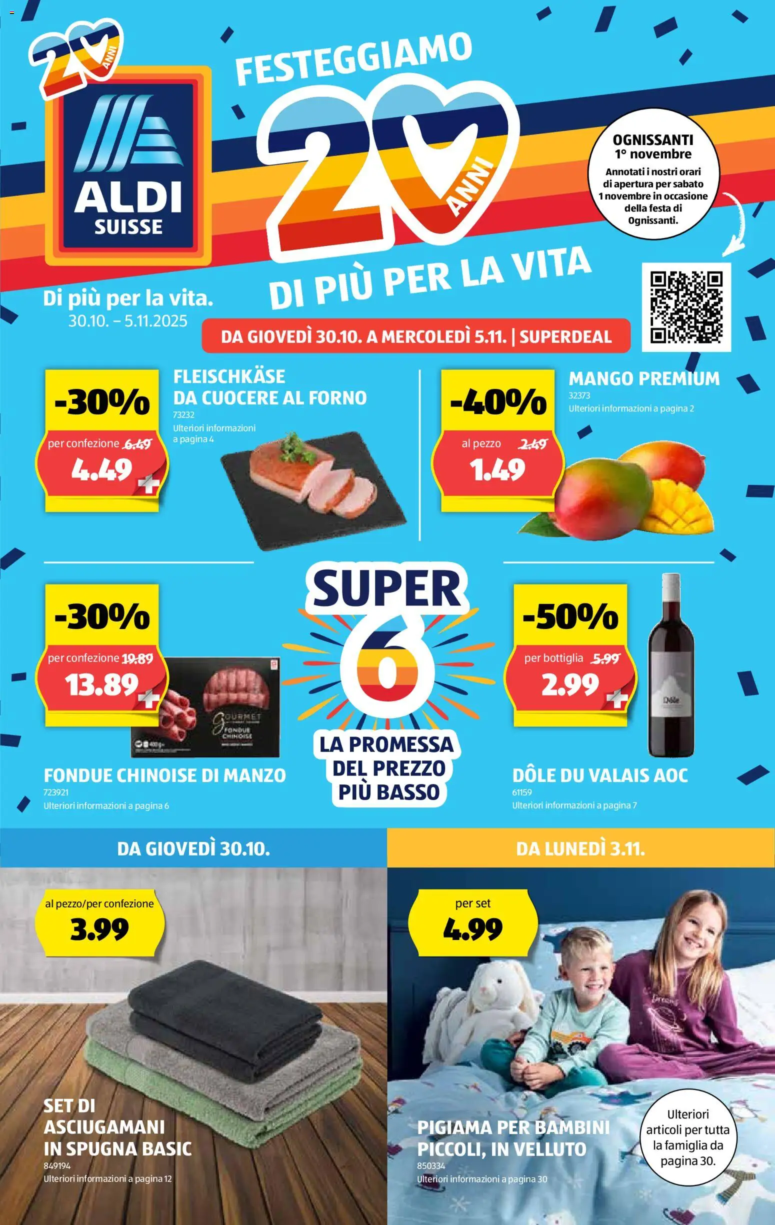 Aldi Aktionen IT – gültig ab 30.10.2025 | Seite: 1 | Produkte: Mango, Fondue