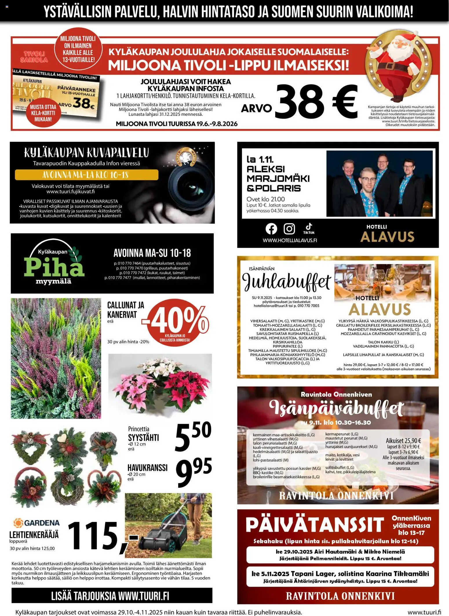 Tuuri tarjoukset – voimassa 29.10.2025 alkaen | Sivu: 7 | Tuotteet: Pampers, Pannacotta, Voi, Salaatti