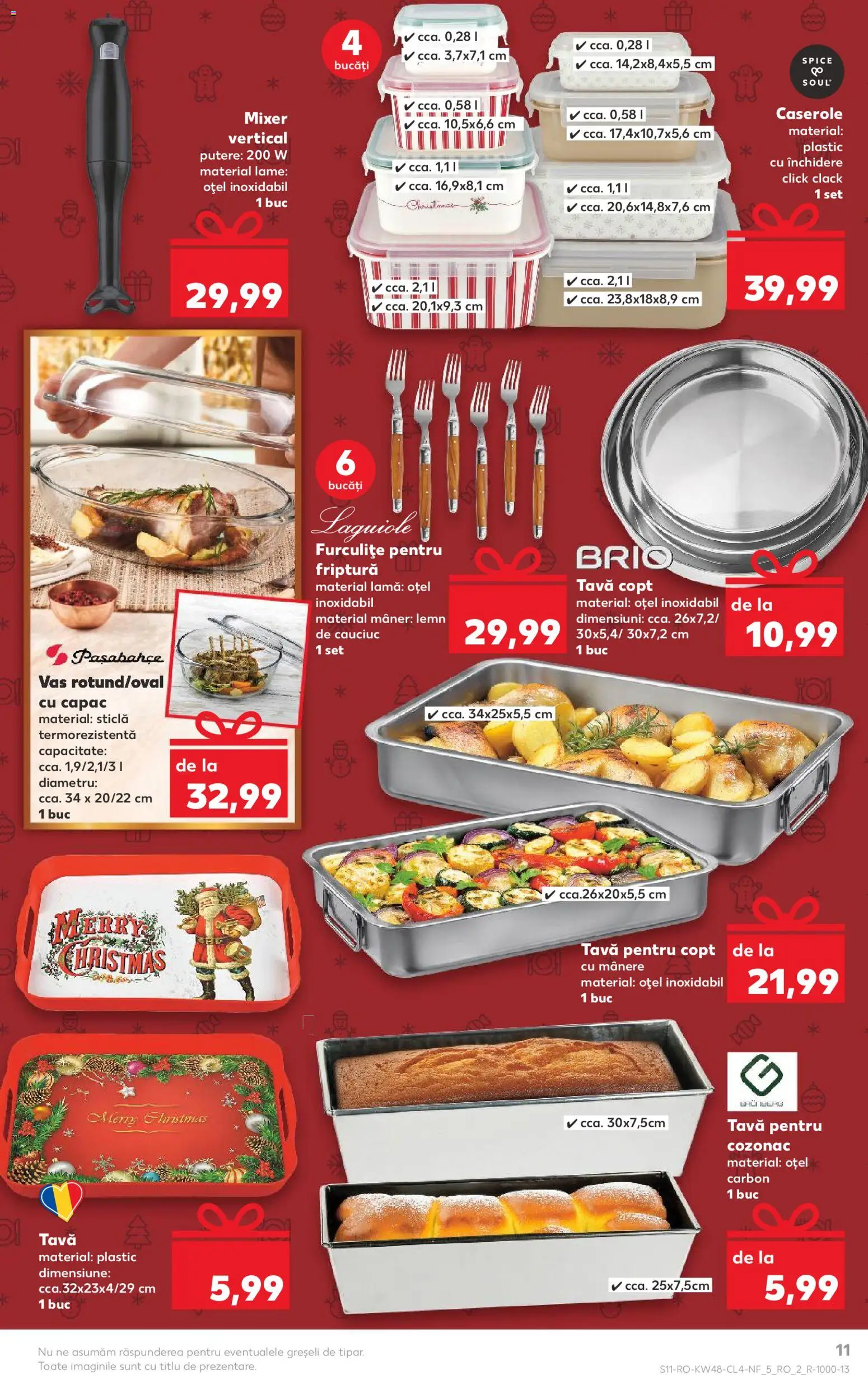 Noul catalog Kaufland – valabil de la 26.11.2025 | Pagină: 11 | Produse: Blender, Caserole, Mixer, Mâner