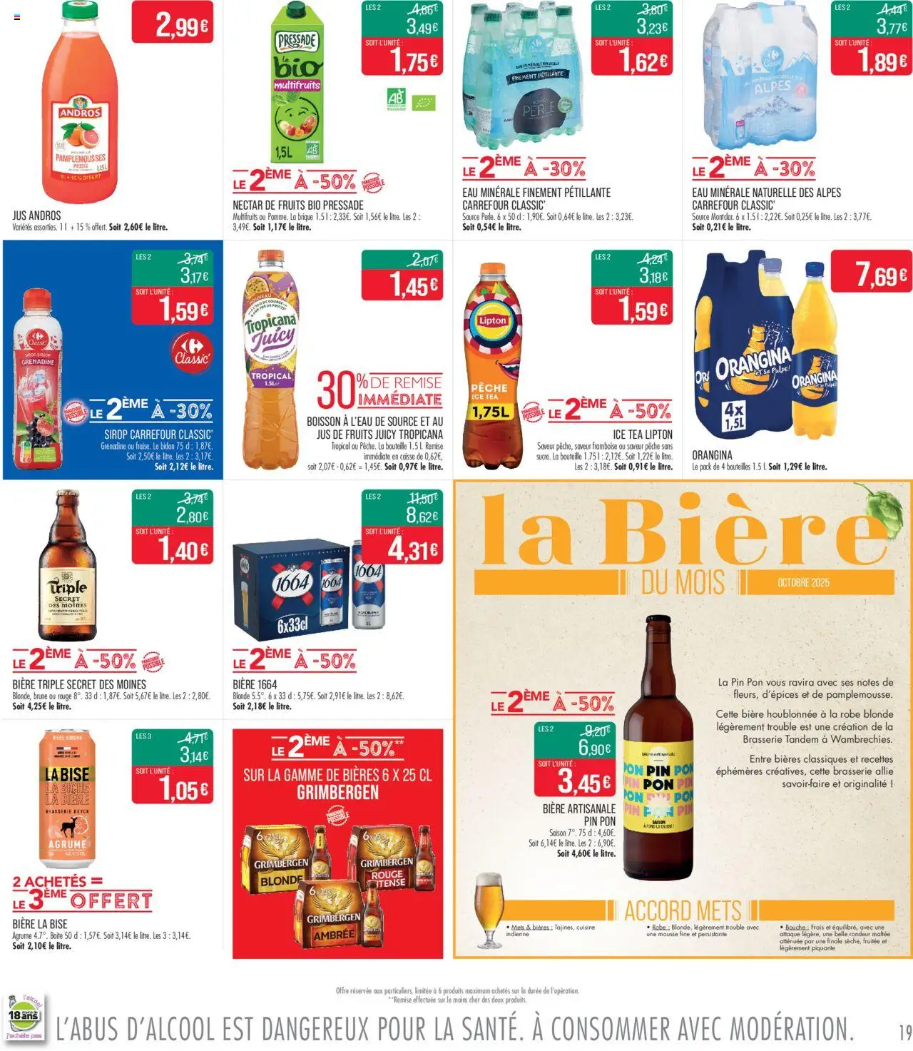  | Page: 19 | Produits: Framboise, Mousse, Jus, Bière
