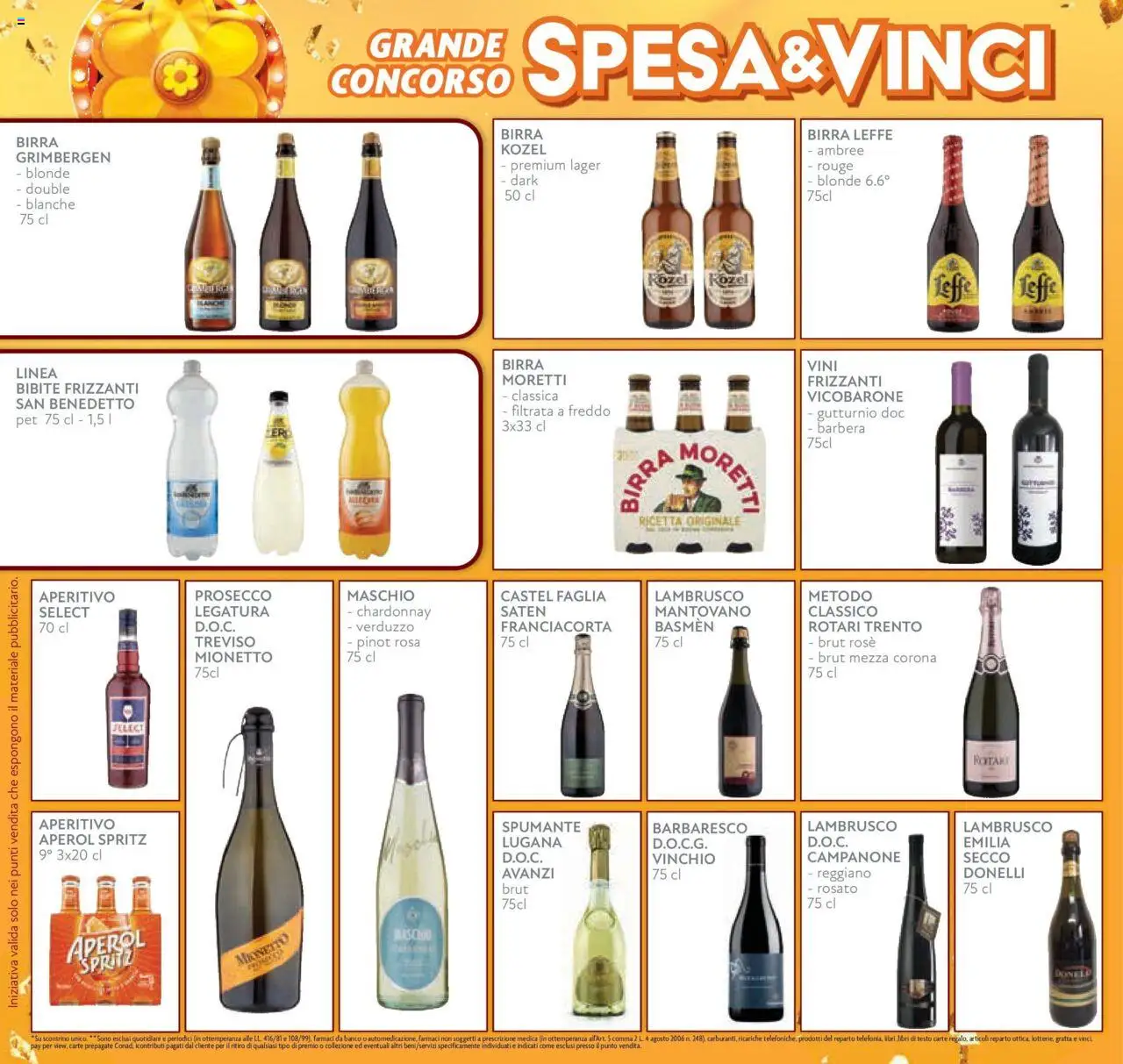 Volantino Conad del 08.10.2025 | Pagina: 10 | Prodotti: Prosecco, Spumante, Aperol, Aperitivo