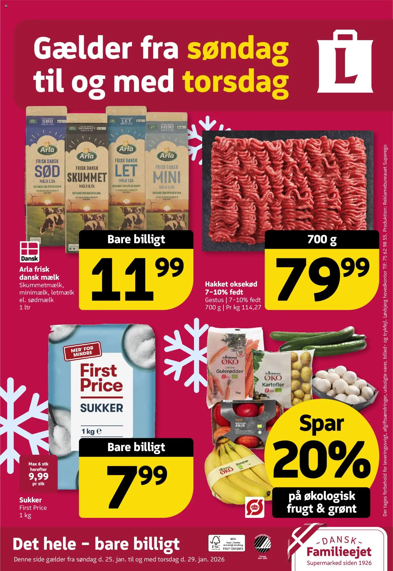 Løvbjerg tilbudsavis – gyldig fra 23.01.2026 | Side: 32 | Produkter: Mælk, Bananer, Gulerødder, Sukker