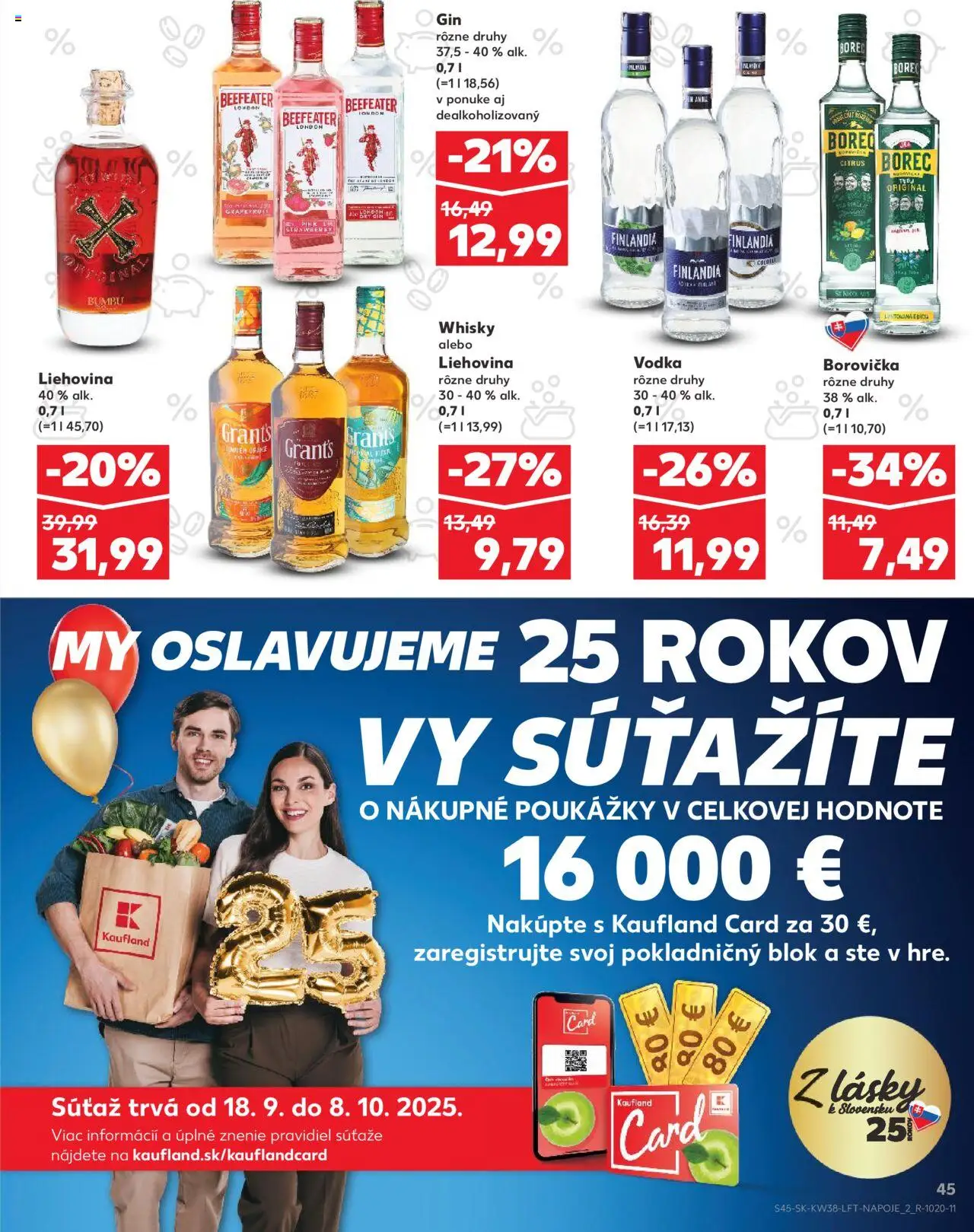 Kaufland SK akciós ujság - amely érvényes a következő dátumtól: 18.09.2025 | Oldal: 45