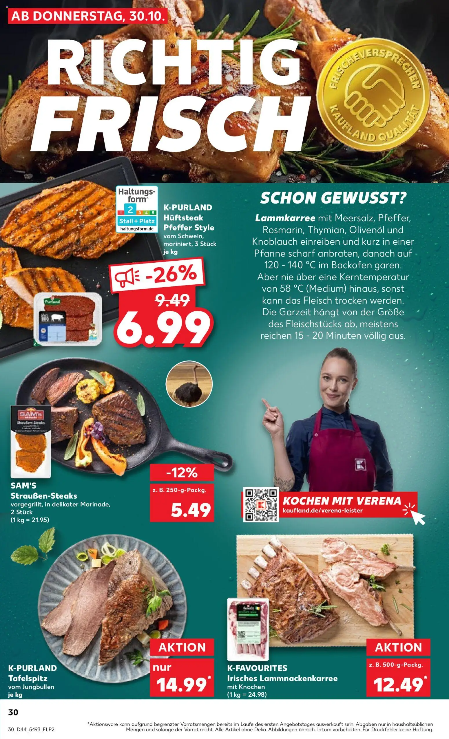 Kaufland prospekt Speyer	 – gültig ab 30.10.2025 | Seite: 30 | Produkte: Tafelspitz, Knoblauch, Backofen, Steak