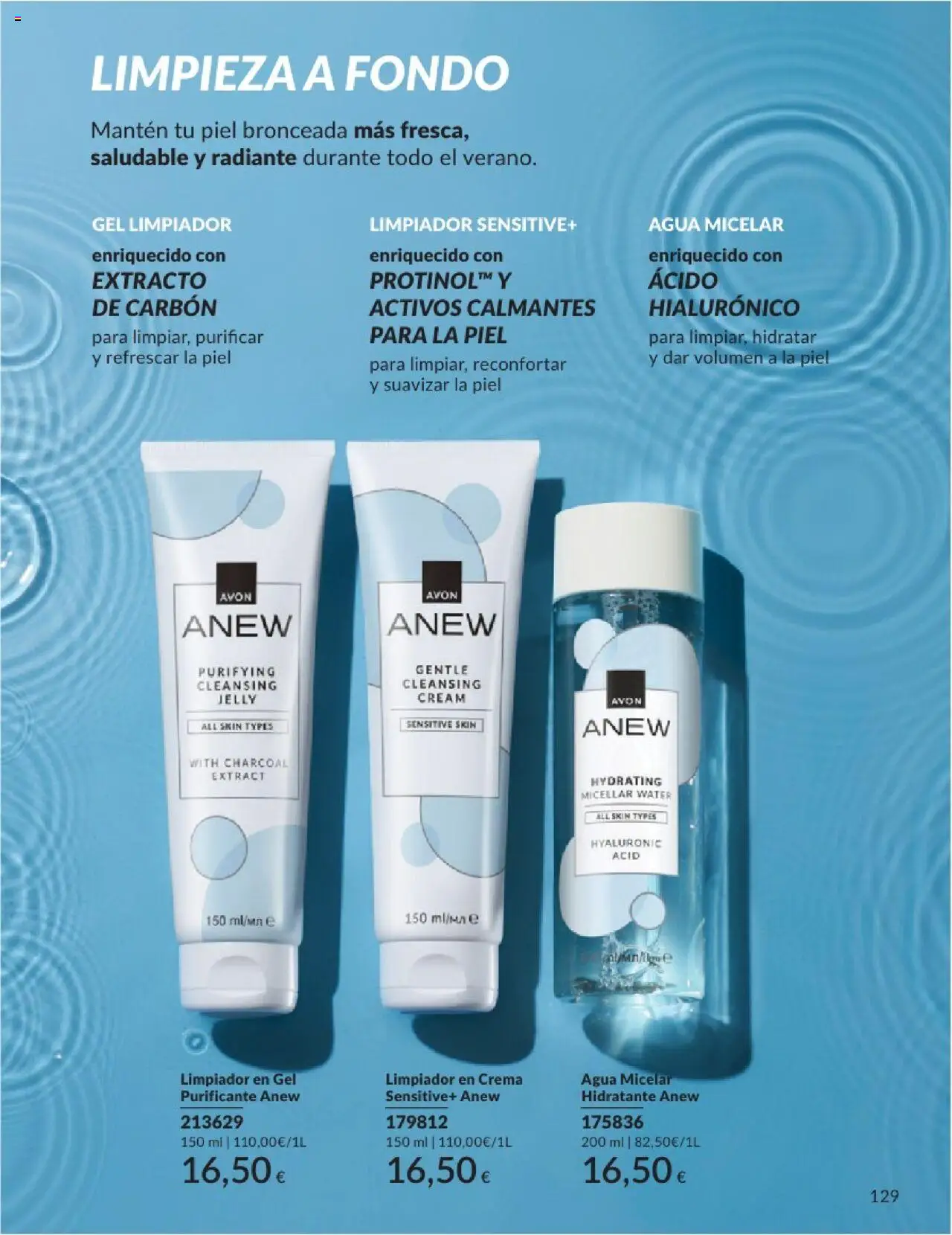 Catálogo AVON campaña 6 │ válido desde el 01.06.2025 | Página: 129 | Productos: Agua micelar, Crema