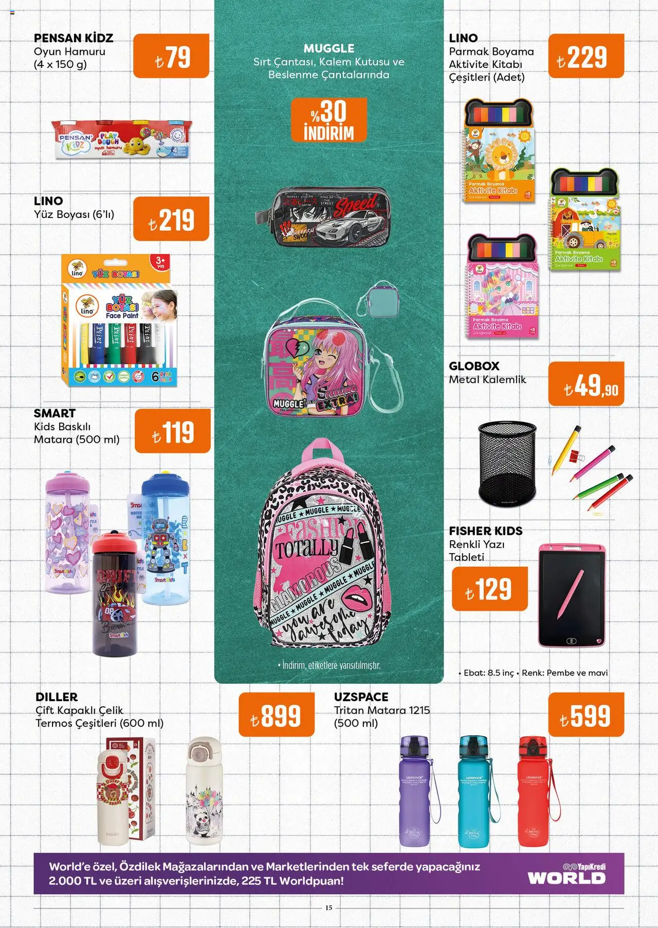 Özdilek Katalog - 13.08.2025 tarihinden itibaren geçerlidir | Sayfa: 14 | Ürünler: Oyun hamuru, Termos, Kalemlik, Oyun